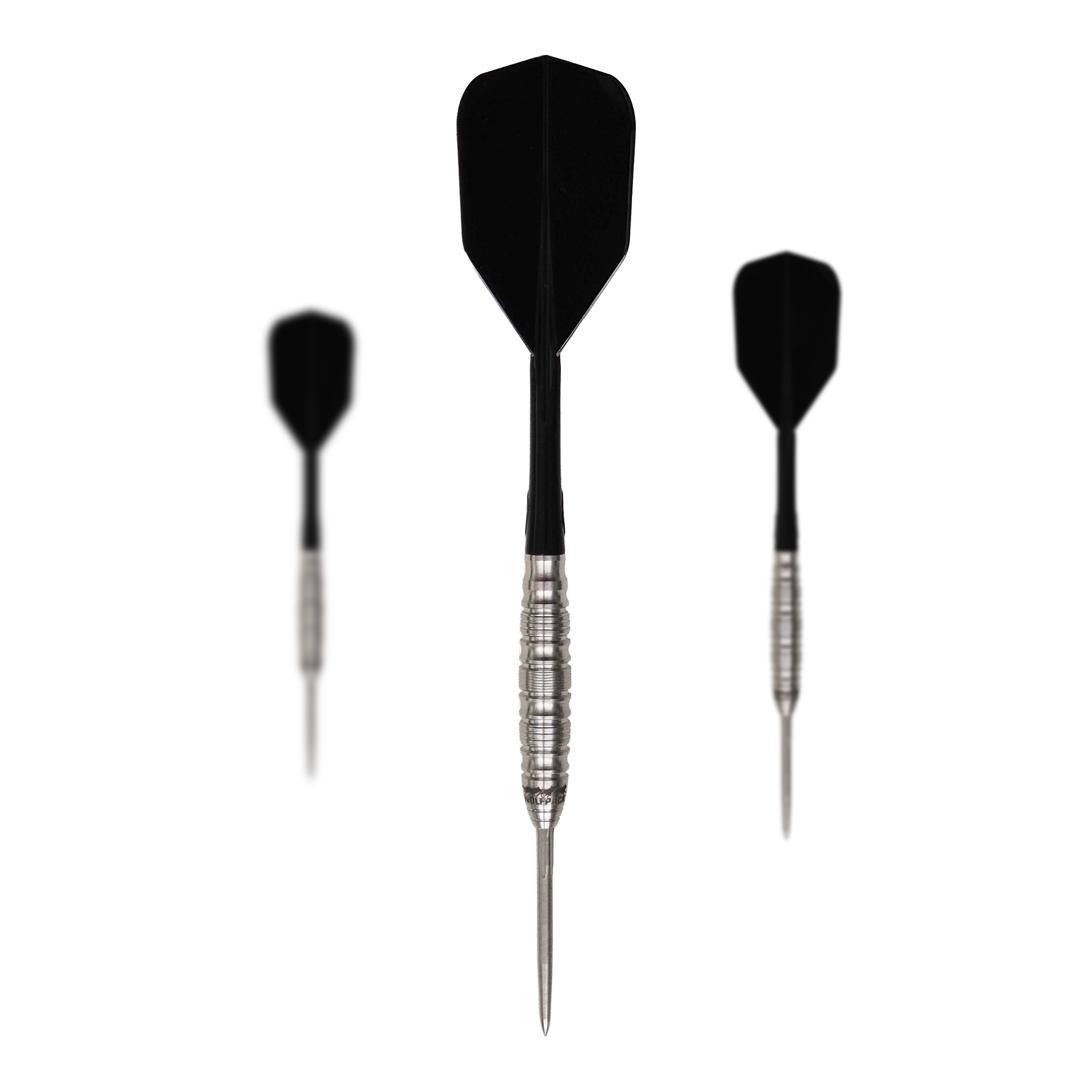 Fléchettes en acier Caliburn Wolfpack W5 - 22 g Zu sehen ist ein Set der Caliburn Wolfpack W5 Steeldarts - 22g. Das Set umfasst mehrere Steeldarts mit 22 Gramm Gewicht.