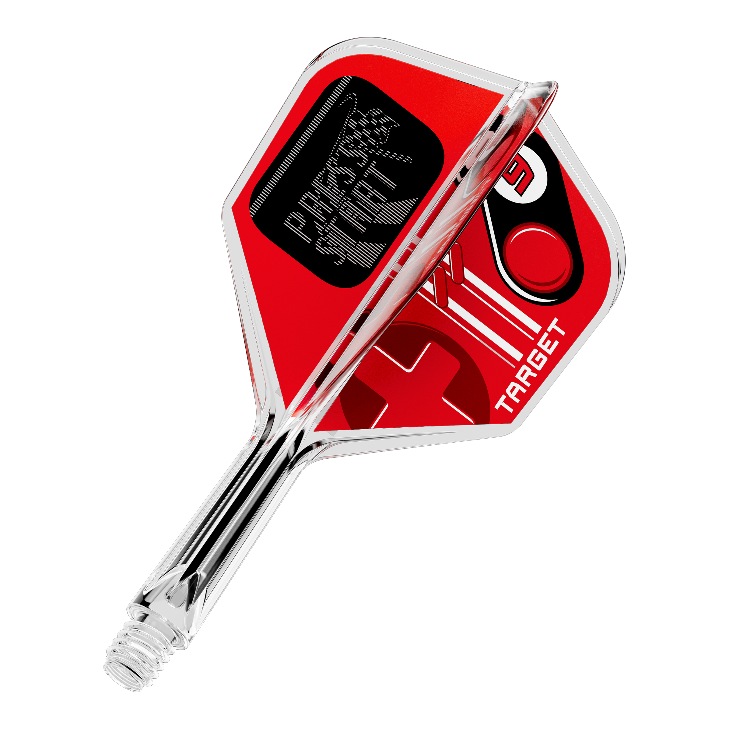 Target K-Flex Press Start n° 6 Volets Gezeigt wird das Produkt 410582_Target_K-Flex_PressStart_No6_Flights_19mm_1. Es scheint sich um ein einzelnes Dart-Zubehörteil, zum Beispiel einen Flight, zu handeln.