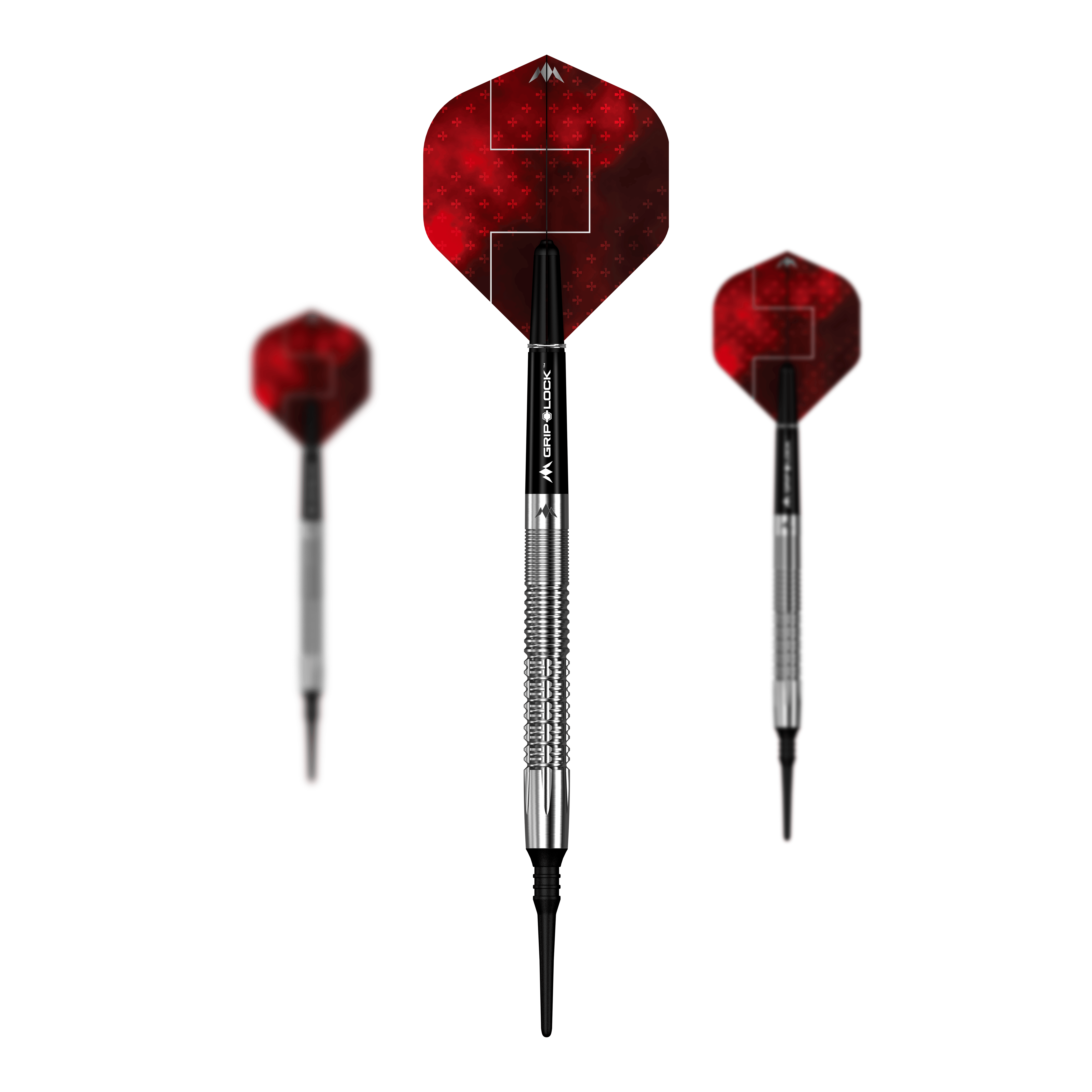 Dieses Bild zeigt das Set Mission Thomas Junghans Softdarts mit einem Gewicht von 20 Gramm. Das Dartset ist als Komplettpaket dargestellt.