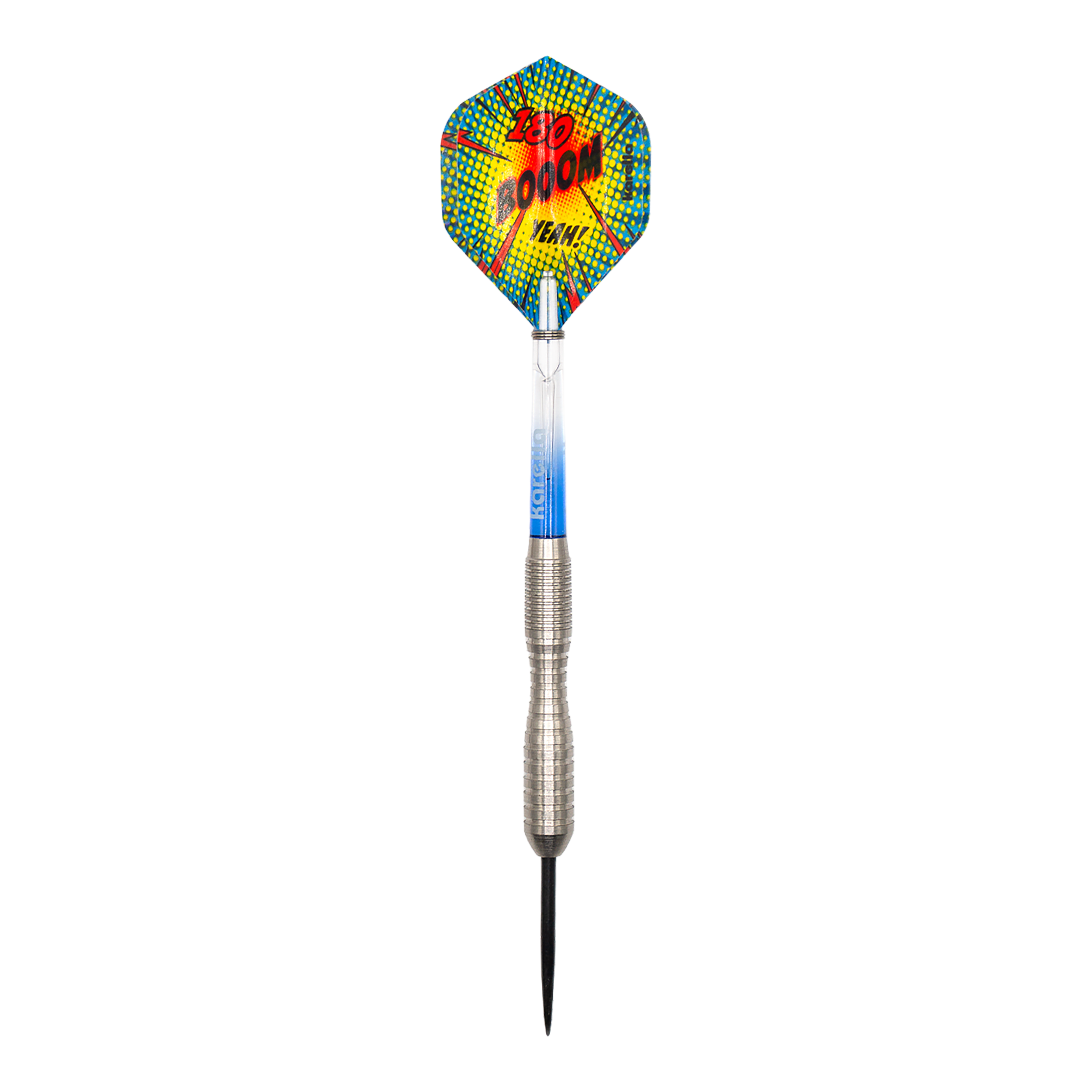 Fléchettes en acier Karella Comic Line CL-3 - 24 g Hier ist ein Karella Comic Line CL-3 Steeldarts - 24g abgebildet. Das Design des Dartpfeils ist gut sichtbar.