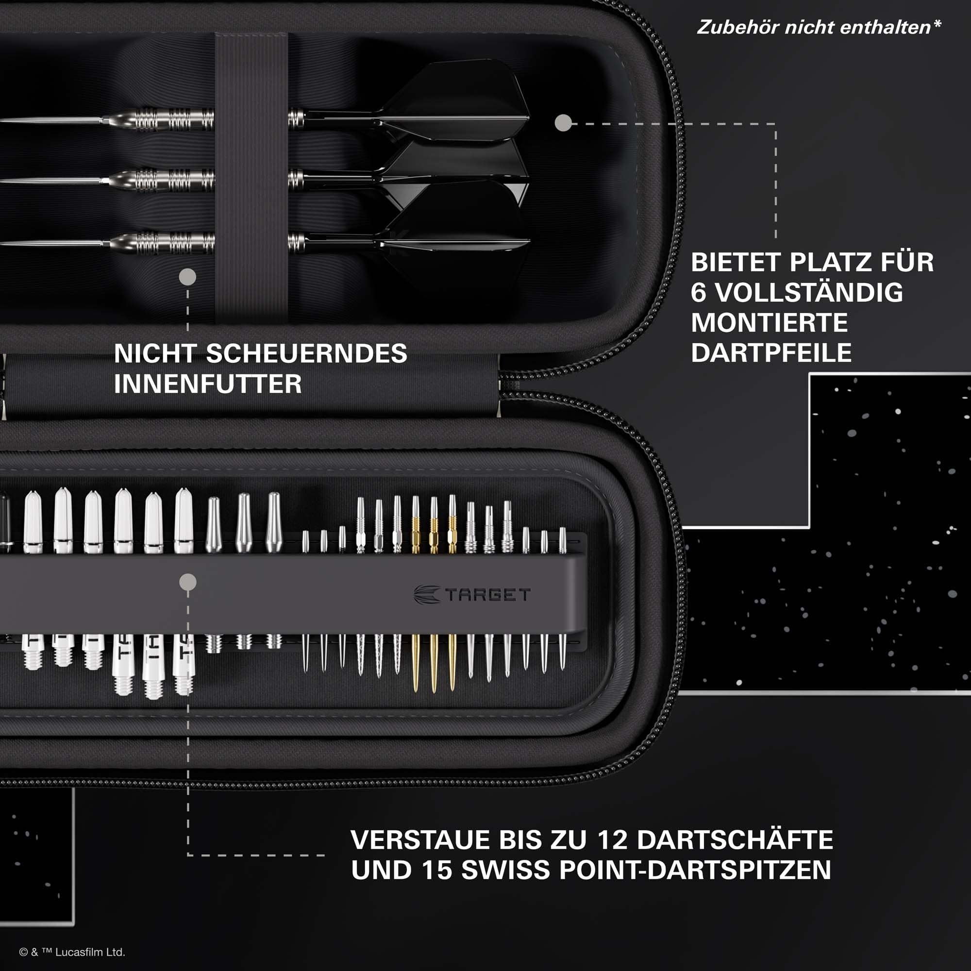 Étui à fléchettes Target Star Wars Boa - Stormtrooper Das Target Star Wars Boa Dartcase - Stormtrooper ist hier abgebildet. Das Produkt zeigt ein Star Wars Stormtrooper Motiv.