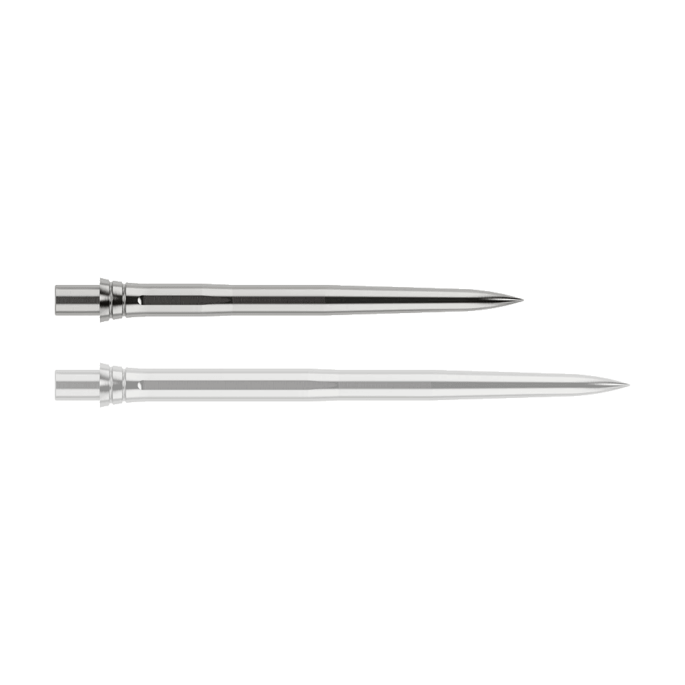 Pointes de fléchettes Caliburn EVO - Lisses - Argent Auf dem Bild sind vermutlich EVO121 Caliburn EVO Dartspitzen EZ Smooth in Silber, 28mm, abgebildet. Diese Softdartspitzen sind für elektronische Dartscheiben geeignet.