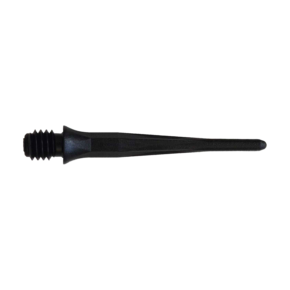 Pointes de fléchettes souples Caliburn 2BA noires - paquet de 50 Hier sieht man die Caliburn 2BA Softdartspitzen in Schwarz als 50er Packung. Die Spitzen sind ideal für Softdartspiele geeignet.