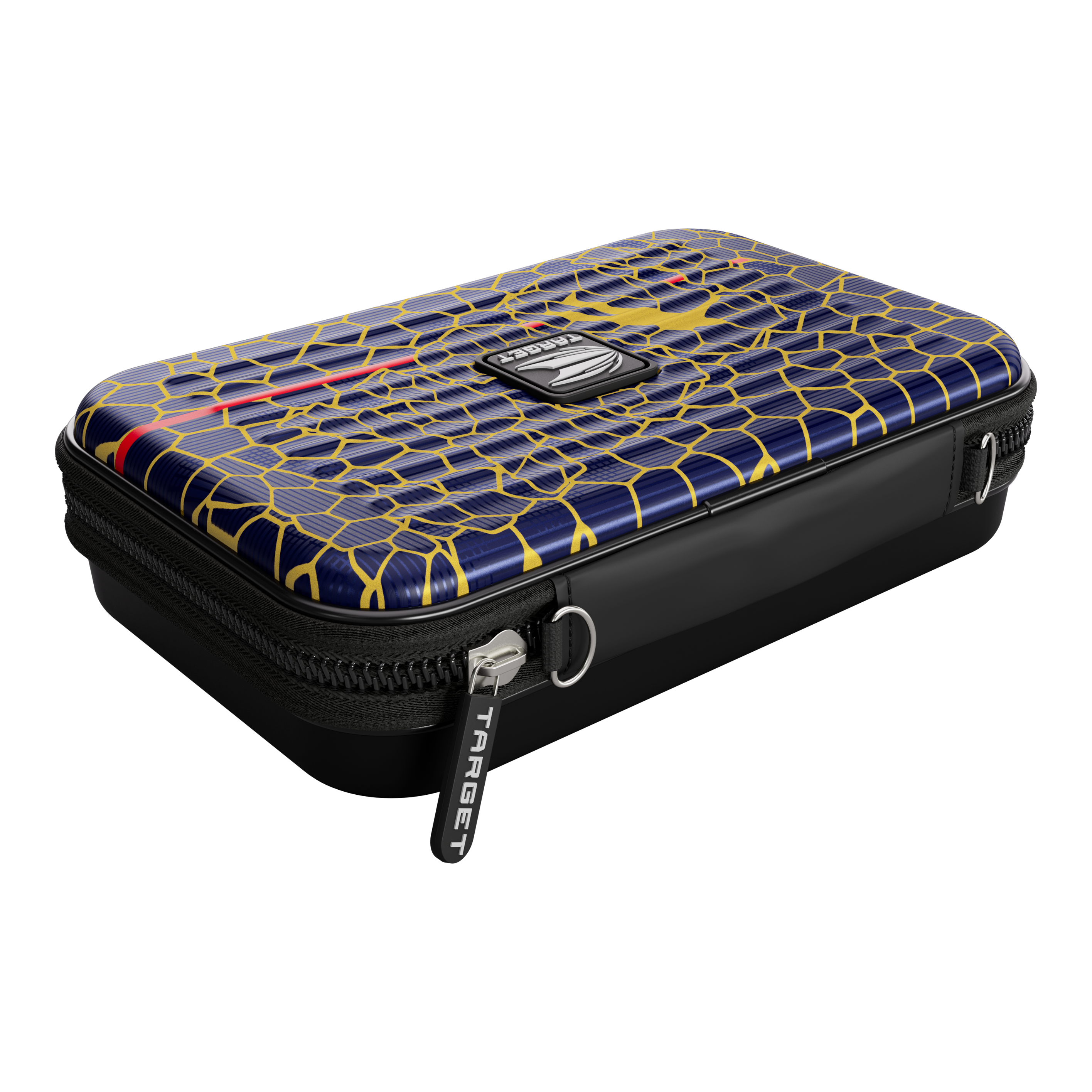 Étui à fléchettes Target Takoma Josh Rock XL Dies ist das Target Takoma Josh Rock XL Dartcase. Das Etui hat ein auffälliges Design mit blauen, gelben und roten Mustern sowie einem Reißverschluss.