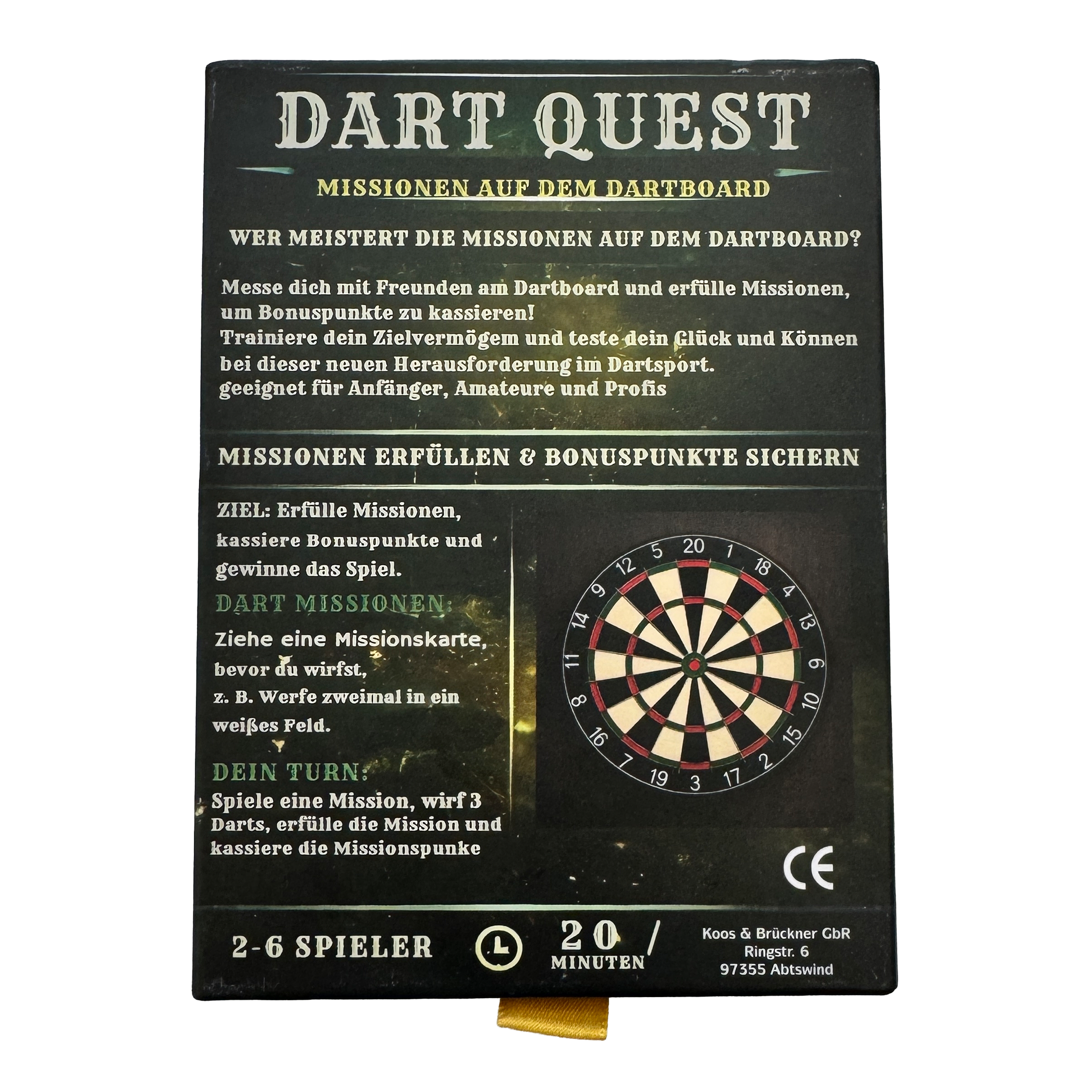 jeu de cartes Dart Quest Das Dart Quest Kartenspiel ist hier abgebildet. Es ist ideal für Freunde und Familie.
