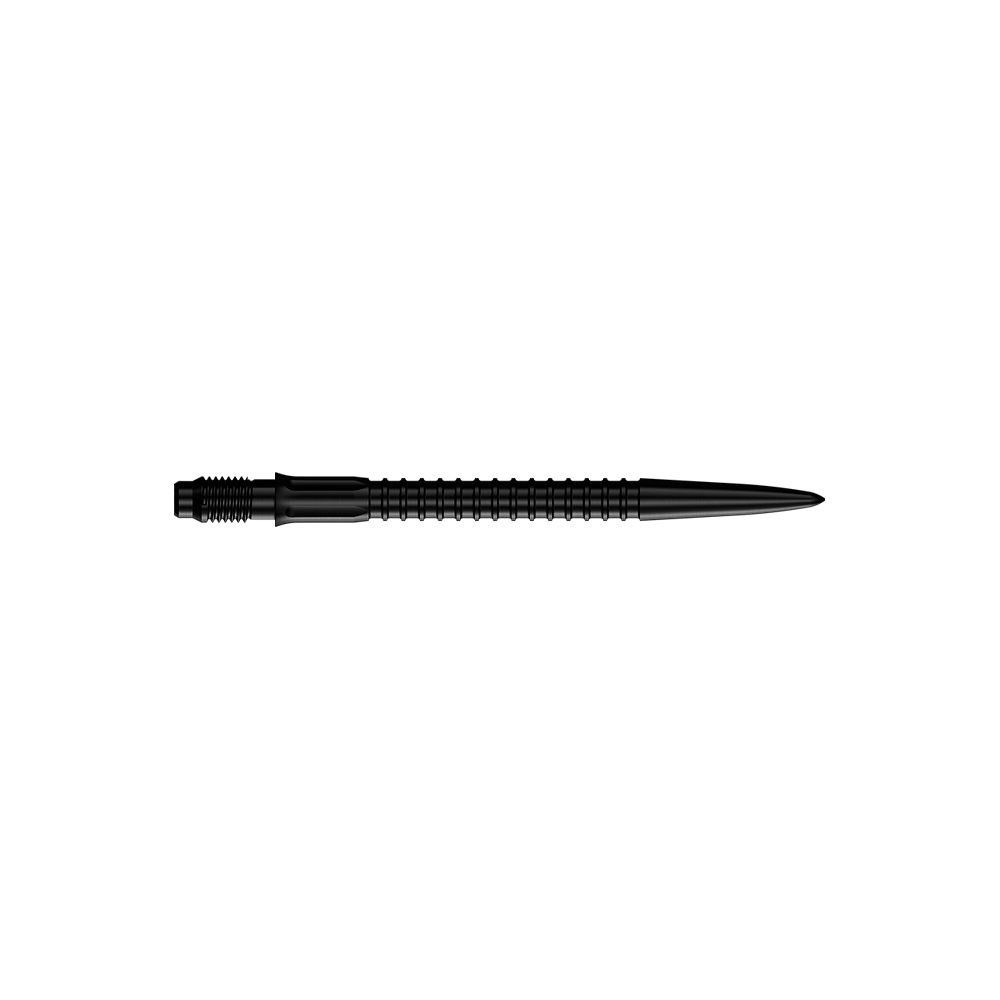 Pointes de fléchettes Mission R2.5 Rapid Point GV1 - Noires Zu sehen sind schwarze Dartspitzen für Darts. Die Spitzen haben eine Länge von 30 mm.