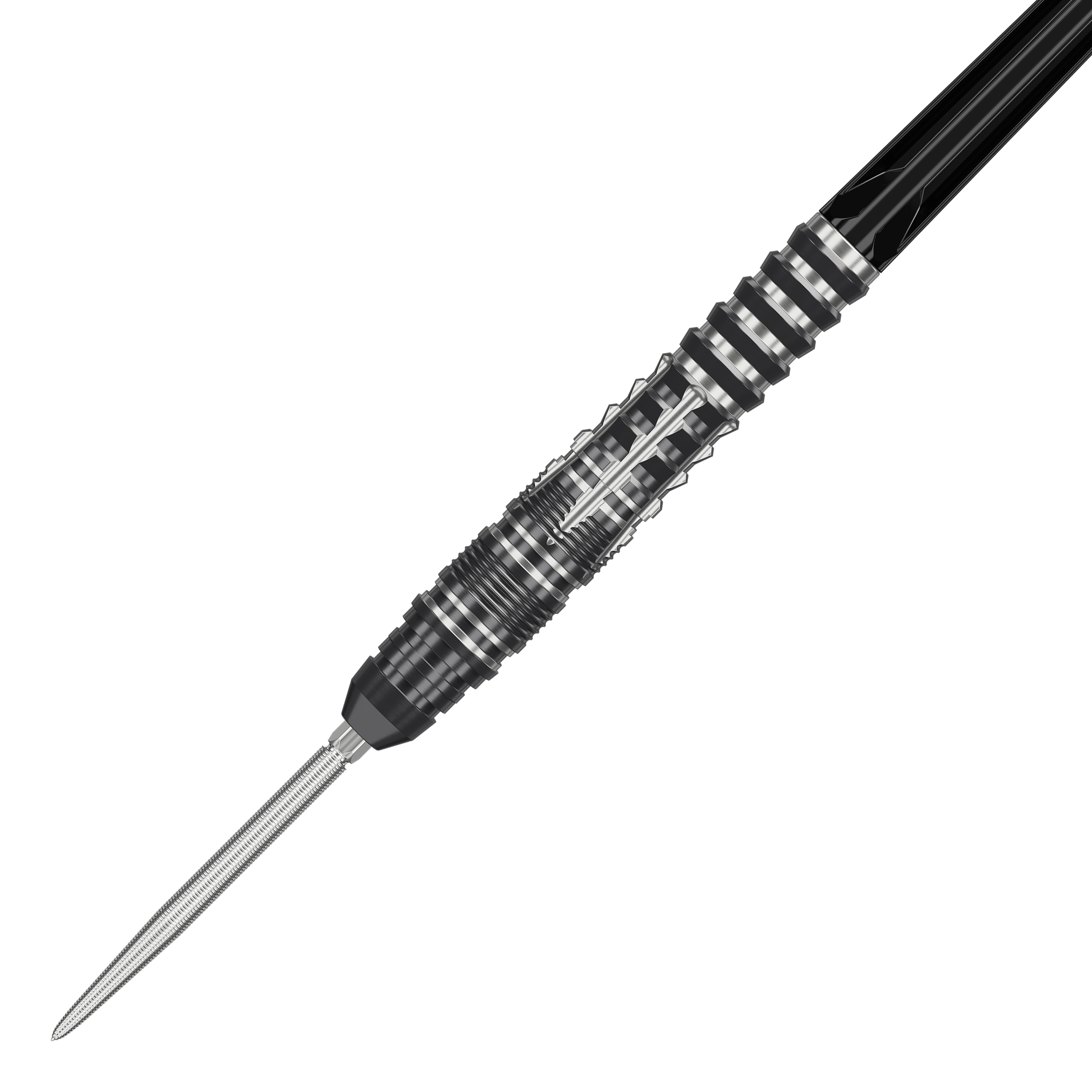 Fléchettes en acier Target Japan Black Marque Blaze Swiss Point - 23 g Das Foto zeigt die Target Japan Black Marque Blaze Swiss Point Steeldarts - 23g. Die Darts verfügen über spezielle Spitzen für optimale Leistung beim Spiel.