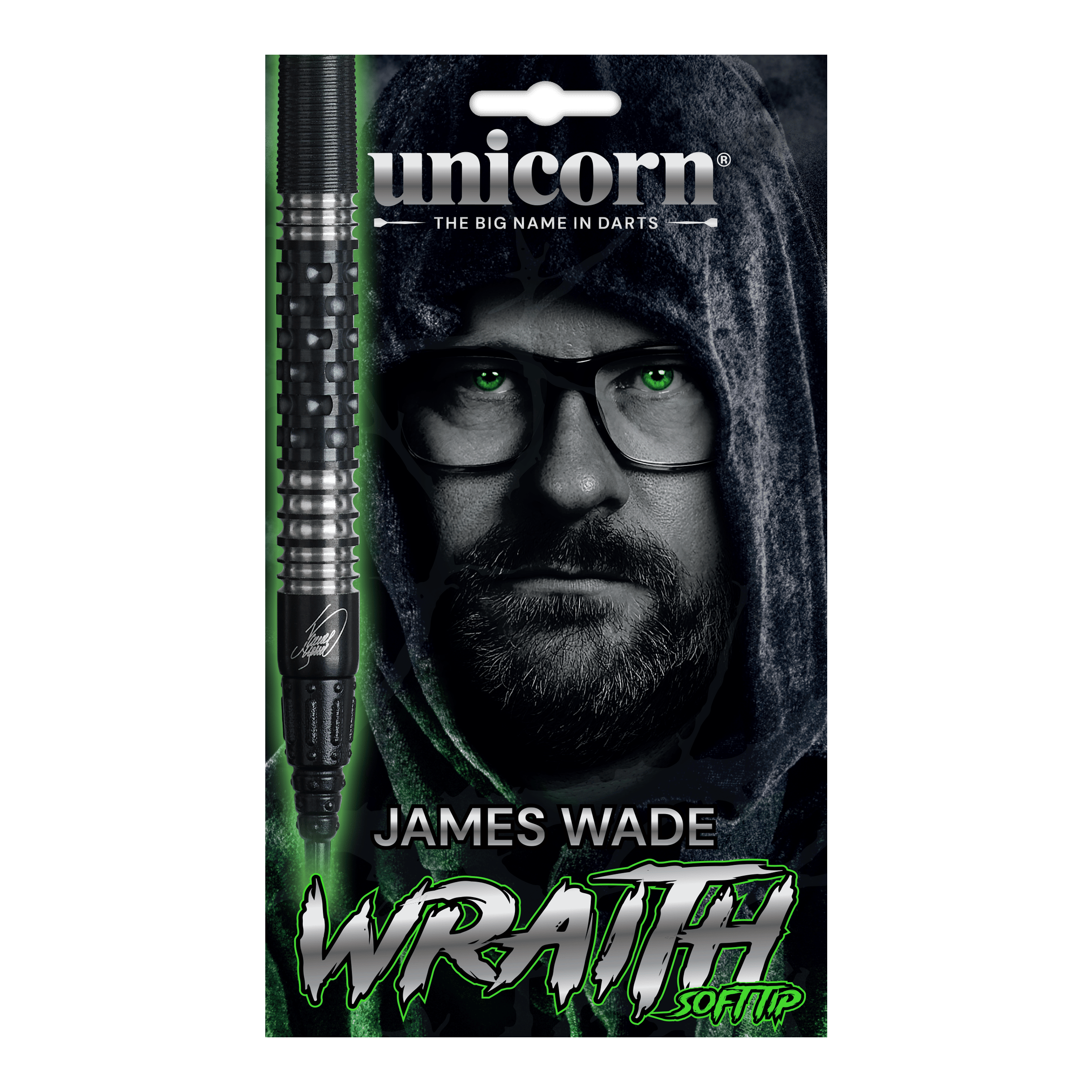 Fléchettes souples Unicorn Wraith James Wade - 19 g Abgebildet sind die Unicorn Wraith James Wade Softdarts - 19g. Die Darts haben ein schlankes Design für präzises Werfen.