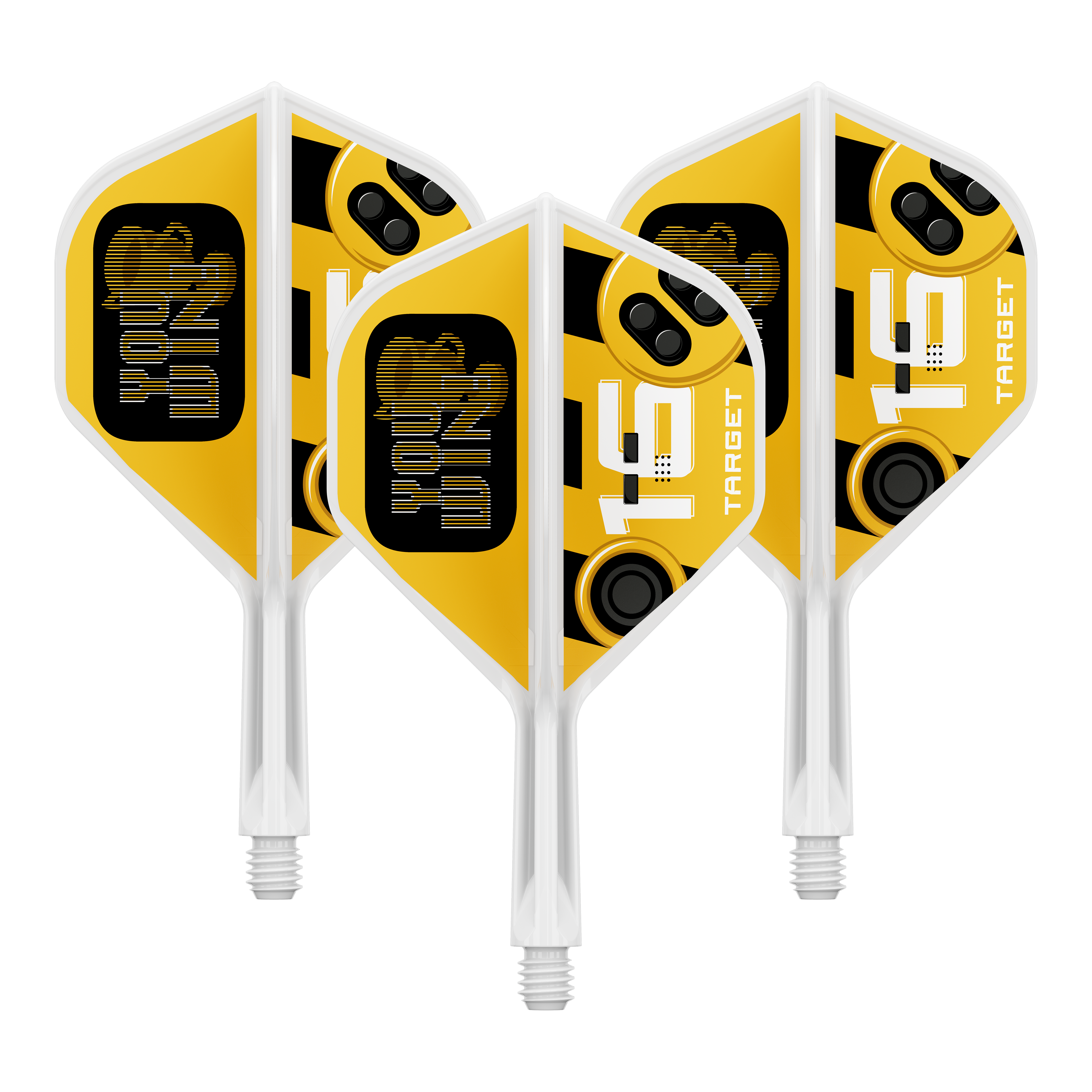 Target K-Flex Vous gagnez les vols standard n°2 Das Bild zeigt einen Artikel mit dem Dateinamen 410591_Target_K-Flex_YouWin_No2_Standard_Flights_19mm_1Set. Es ist wahrscheinlich ein Set von Dart-Flights.