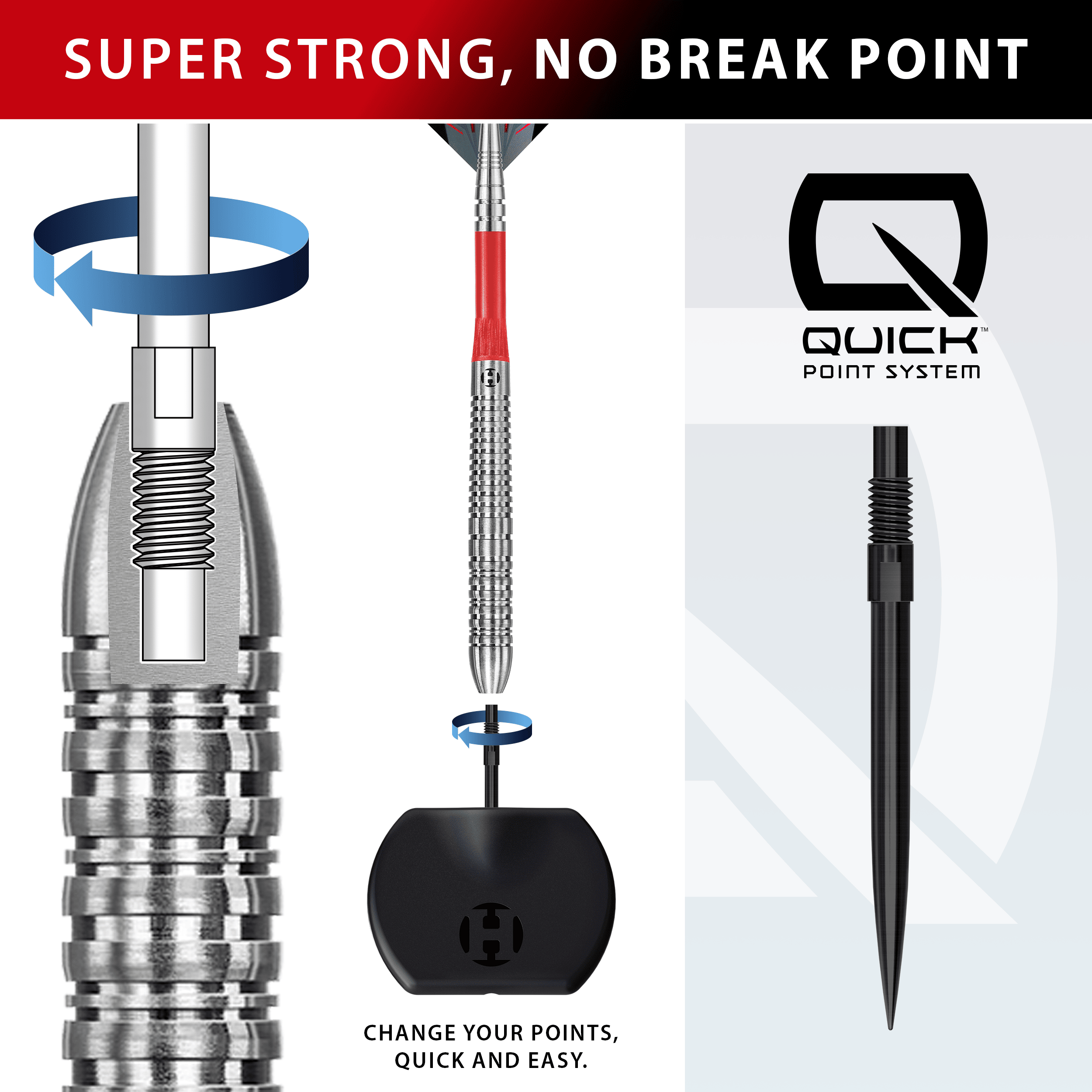 Fléchettes en acier Harrows Damon Heta Natural Quick Point Das Foto präsentiert den Harrows Damon Heta Natural Quick Point Steeldart. Der Pfeil überzeugt durch ein natürliches Finish und schnelles Wurfverhalten.