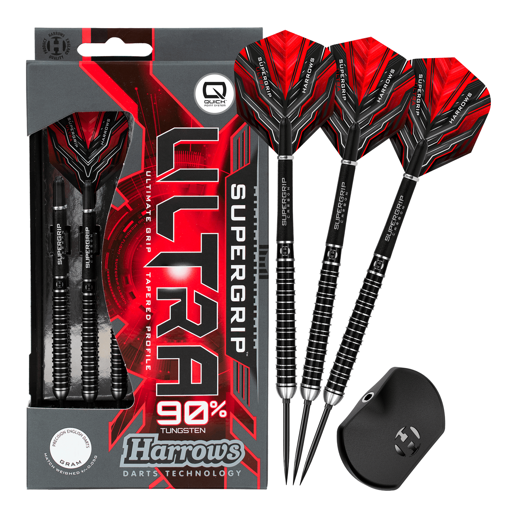 Fléchettes en acier Harrows Supergrip Ultra Quick Point Fléchettes en acier Harrows Supergrip Ultra Quick Point