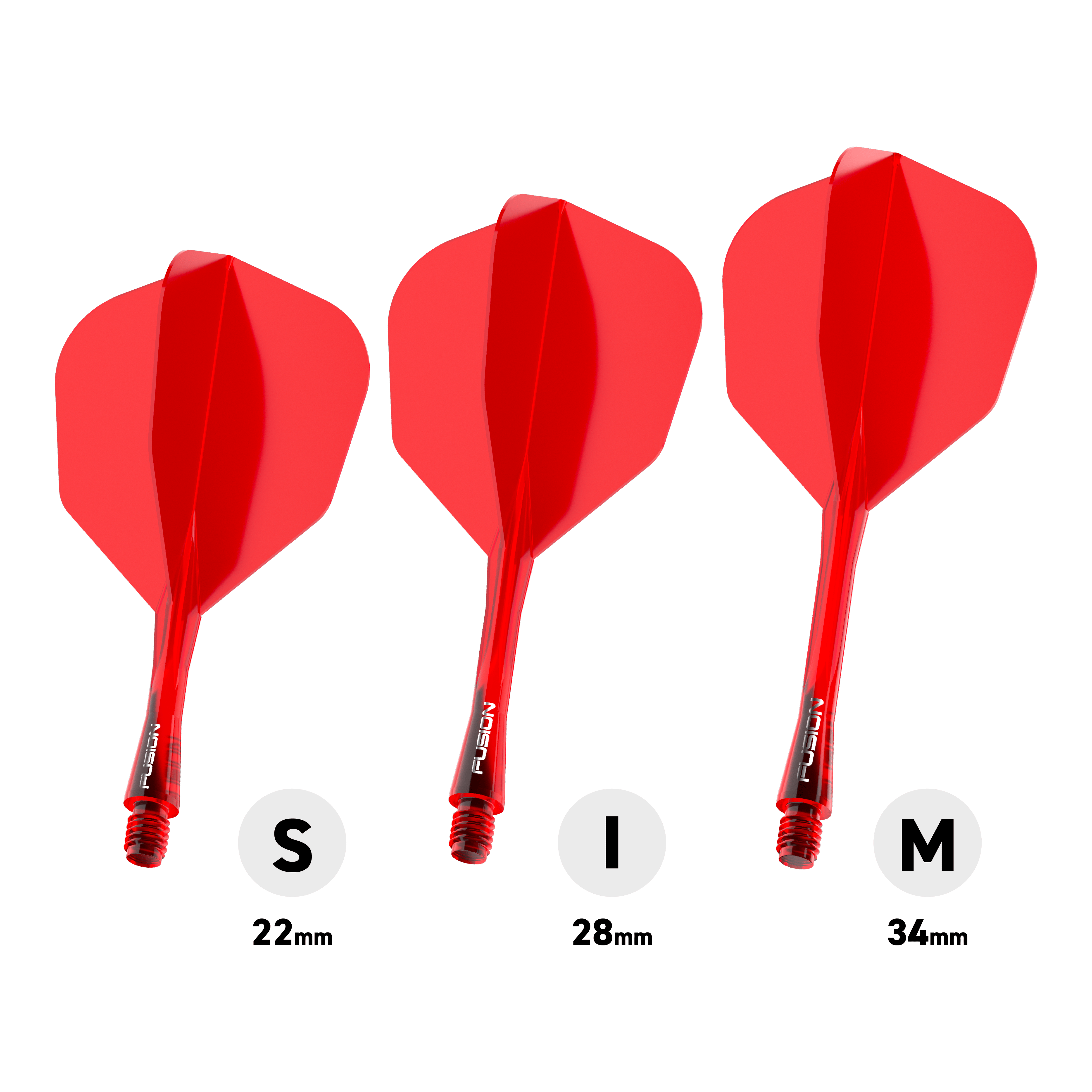 Système d'arbre de vol Winmau Fusion n° 6 Rouge Das Bild stellt das Winmau Fusion Flight-Shaft-System No6 in Rot dar. Dieses System kombiniert Flight und Shaft in einem roten Design.