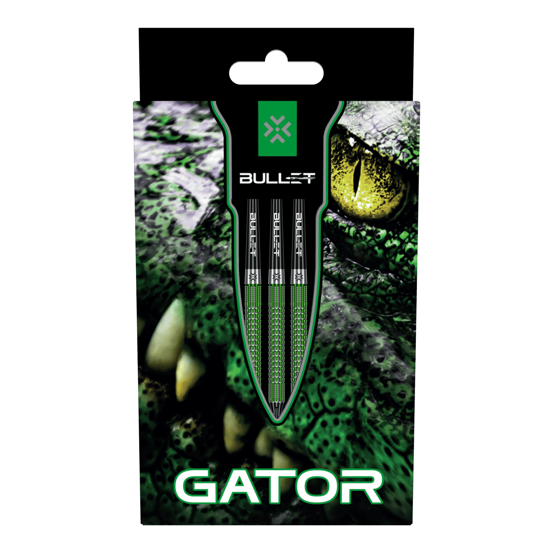Fléchettes souples Bullet Gator - 20 g Das Bild zeigt die Bullet Gator Softdarts - 20g. Sie sind besonders für das Spiel mit Softspitzen geeignet.