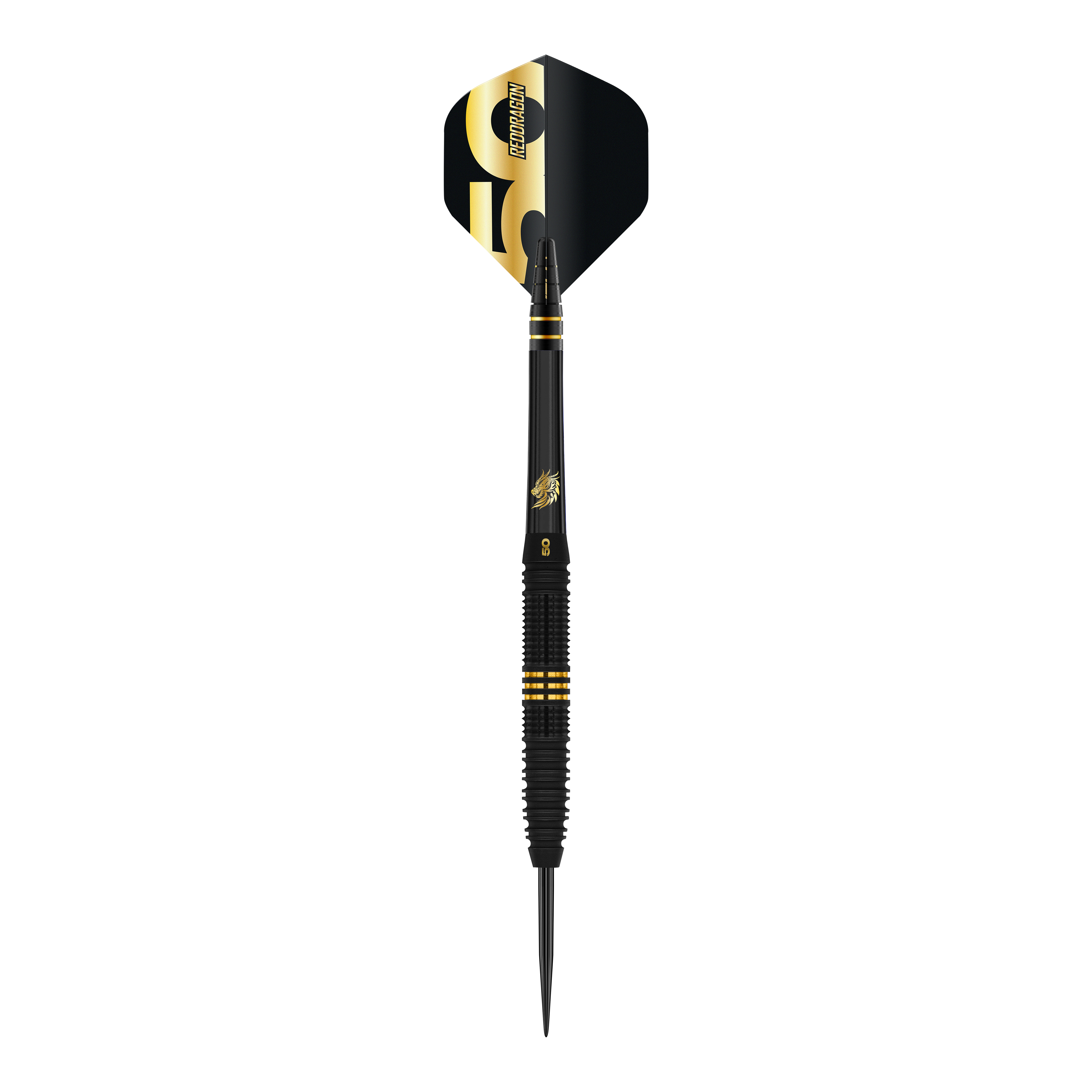 Dieses Bild zeigt die Red Dragon Jonny Clayton 50 Years Player Limited Edition Steeldarts. Die Darts wurden anlässlich des 50-jährigen Spielerjubiläums von Jonny Clayton herausgebracht.