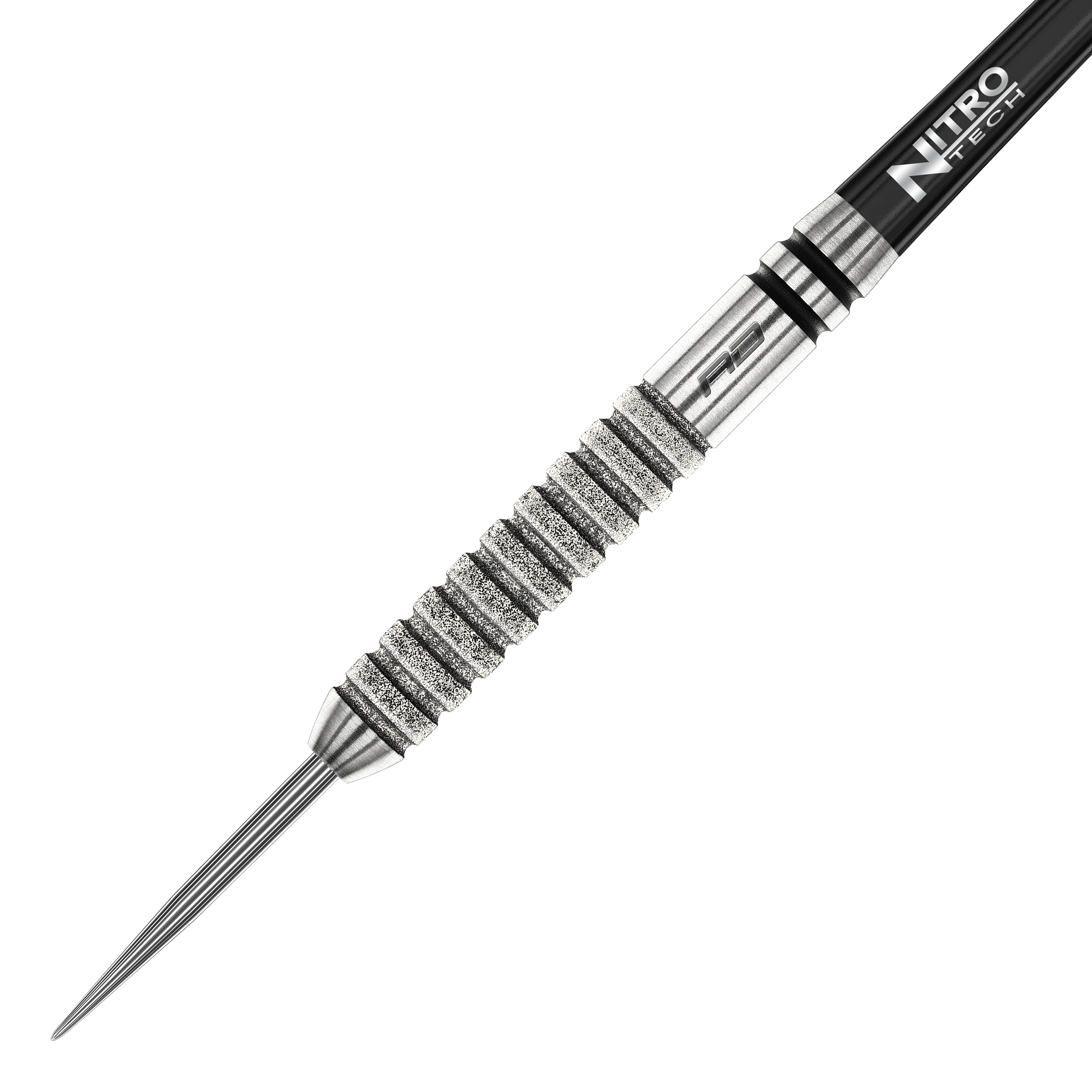 Dragon Rouge Gian Van Veen Tour Edition Steeldarts - 22g Dies ist der Red Dragon Gian Van Veen Tour Edition Steeldart mit einem Gewicht von 22g. Der Dart hat eine silberne, geriffelte Oberfläche und eine scharfe Spitze.