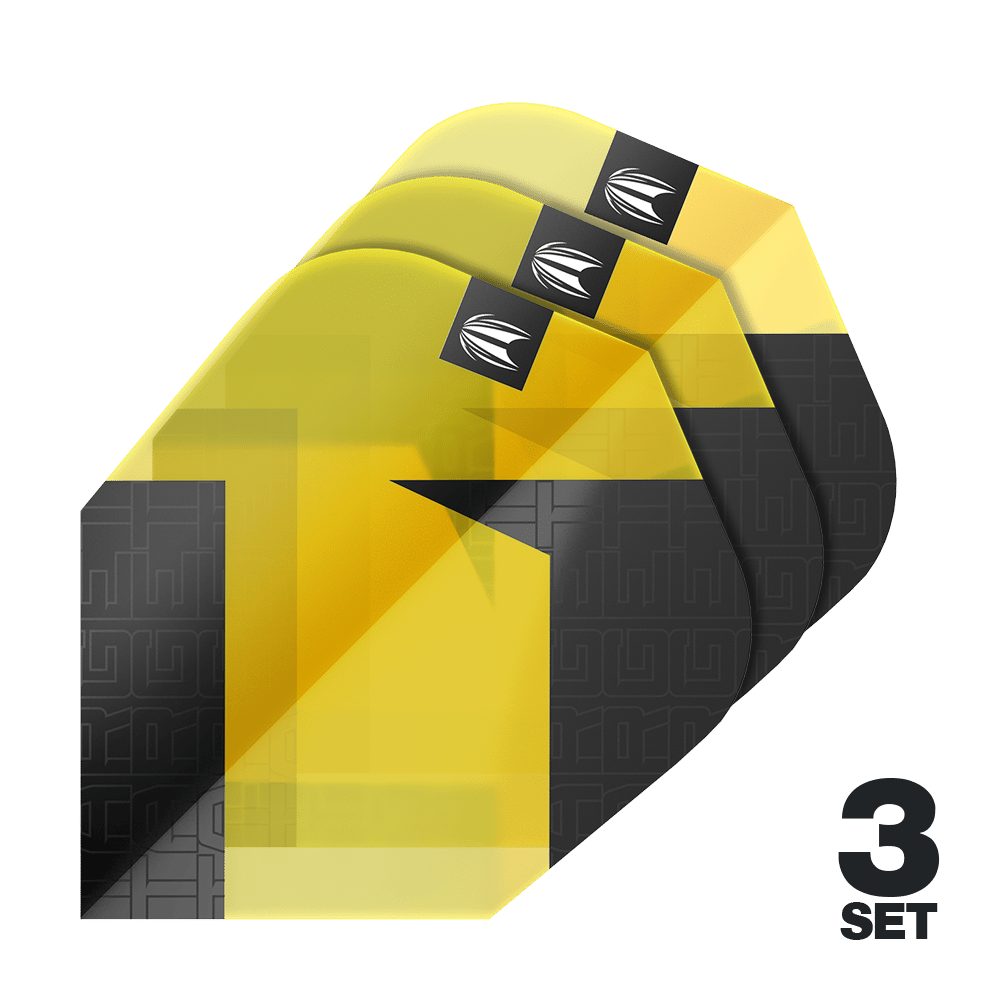 Ailettes standard Target Pro Ultra TAG Yellow Ten-X - 3 jeux