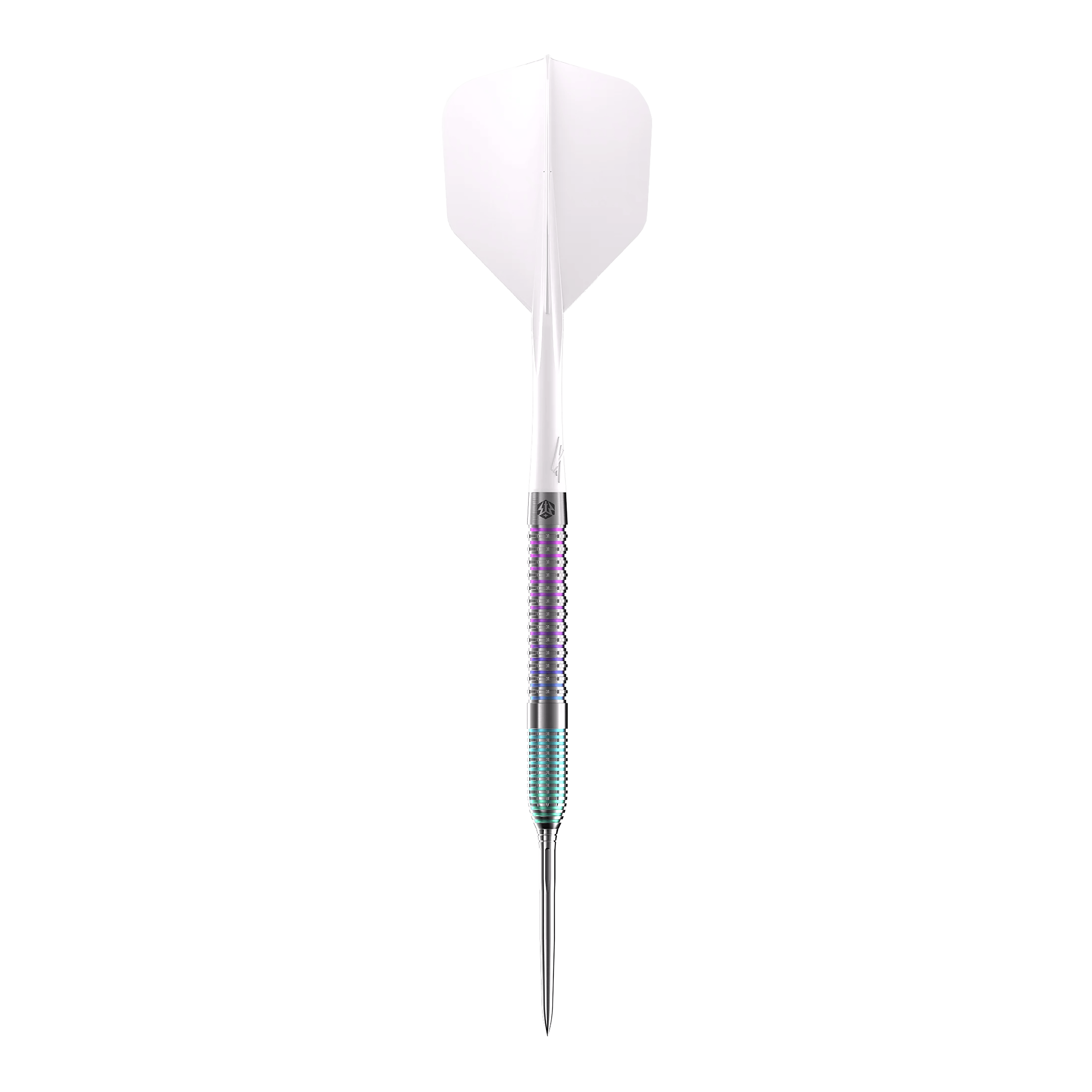 Fléchettes en acier Caliburn Big Cats Ocelot Caliburn Big Cats Ozelot Steeldarts mit einem Gewicht von 23g. Das Bild zeigt den Steeldart aus einem anderen Blickwinkel.