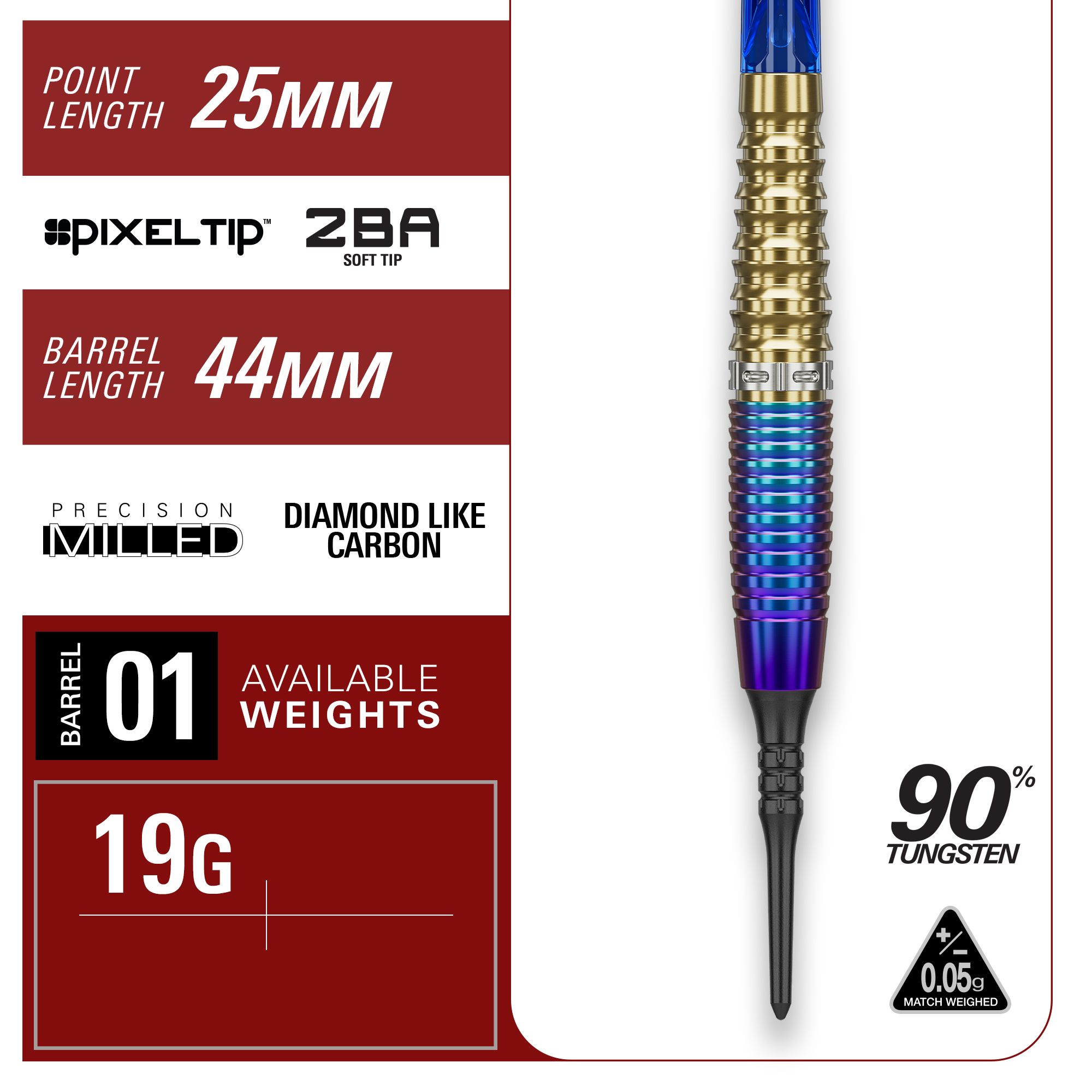 Fléchettes souples Target Japan Prime Series Zenith GEN2 - 20 g Diese Abbildung zeigt die Target Japan Prime Series Zenith GEN2 Softdarts – 20g. Die Softdarts bieten eine ansprechende Optik und hohe Präzision.
