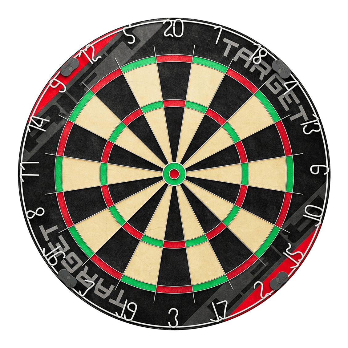 Ensemble de fléchettes en acier Target Rift Das Bild stellt das Target Rift Steeldartboard Set dar. Es ist ein hochwertiges Set für Freizeit und Turniere.