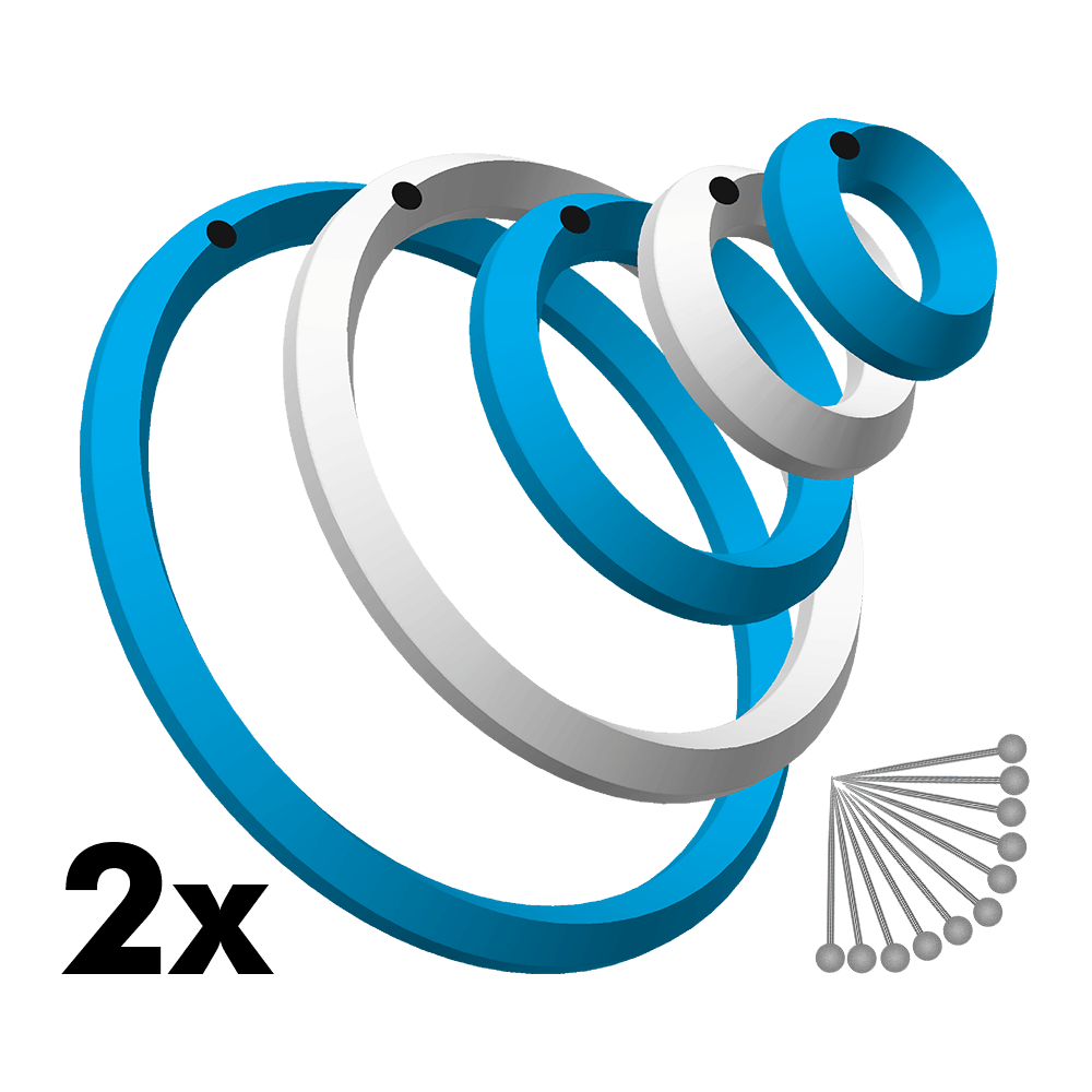 X0610_Red_Dragon_Gerwyn_Price_Practice_Rings_3jyPqXZ0S1sw2U Das Bild zeigt die Red Dragon Gerwyn Price Practice Rings, die in verschiedenen Größen erhältlich sind. Die Ringe sind hauptsächlich blau und weiß gefärbt und werden zum Üben im Darts verwendet.