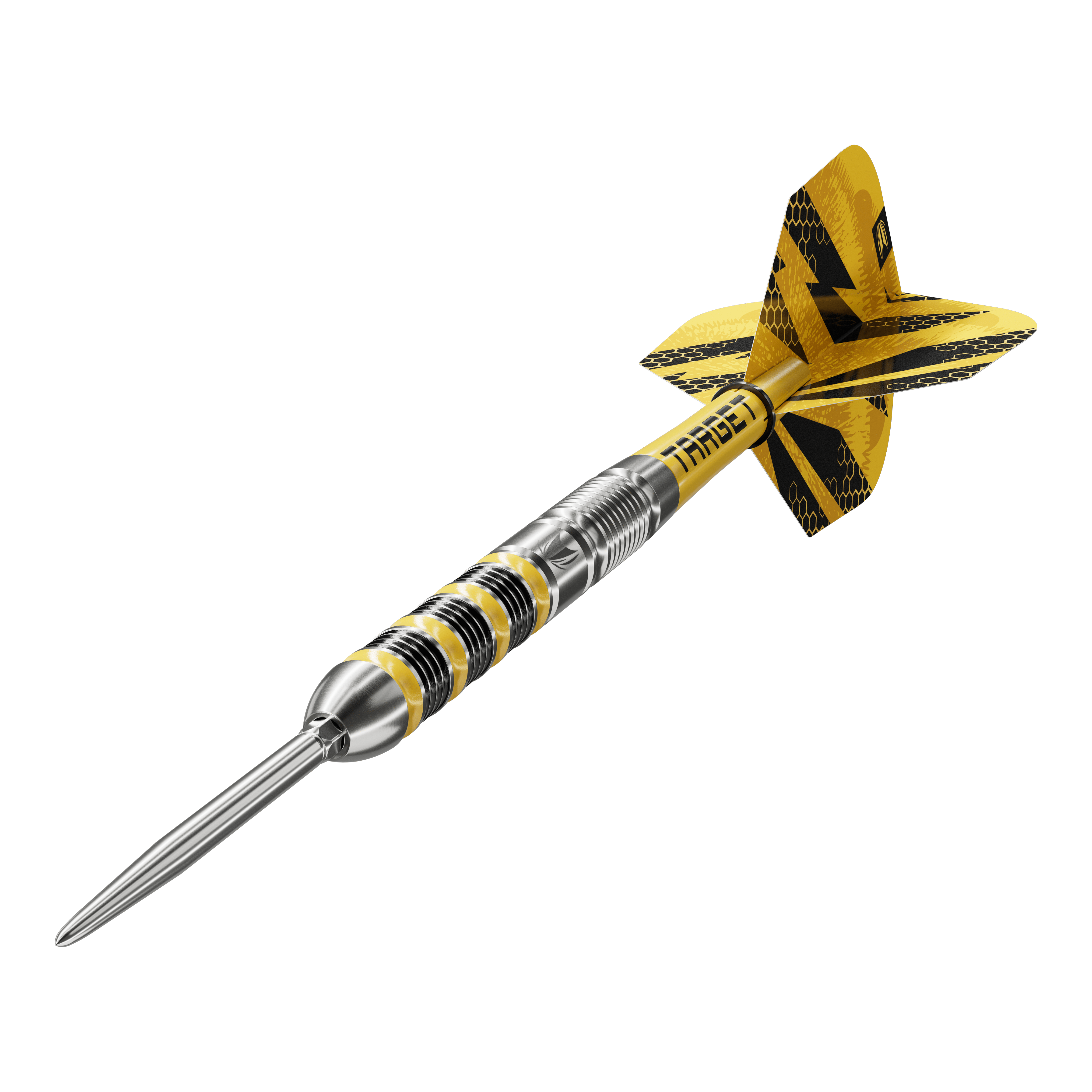 Fléchettes en acier Target Buzz 01 Swiss Points Das Foto zeigt Target Buzz 01 Swiss Points Steeldarts. Sie bieten eine gute Griffigkeit und Präzision beim Wurf.