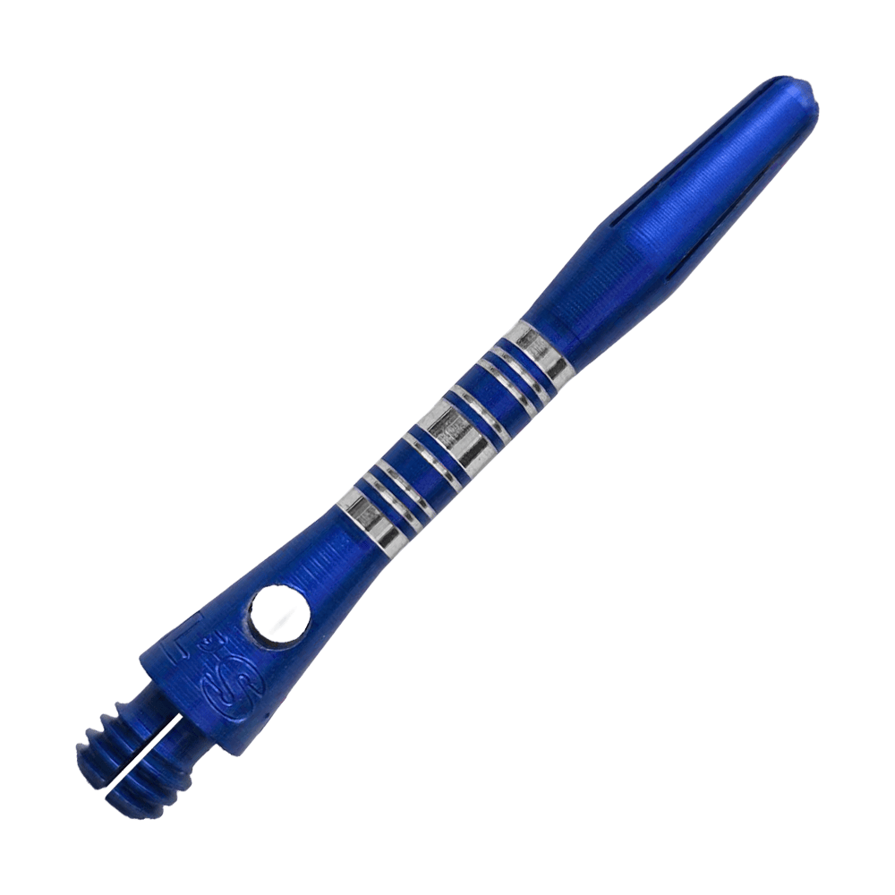 Tiges en aluminium Bulls NL Supra - Bleues - 34 mm Bulls NL Supra Aluminium Shafts, blau und 34 mm lang, sind abgebildet. Diese Schäfte sind ideal für Dartspieler, die Wert auf Haltbarkeit legen.