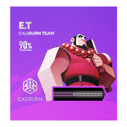 Fléchettes en acier Caliburn Awakening ET Hier sind die Caliburn Awakening E.T. Steeldarts abgebildet. Die Steeldarts werden detailliert dargestellt.
