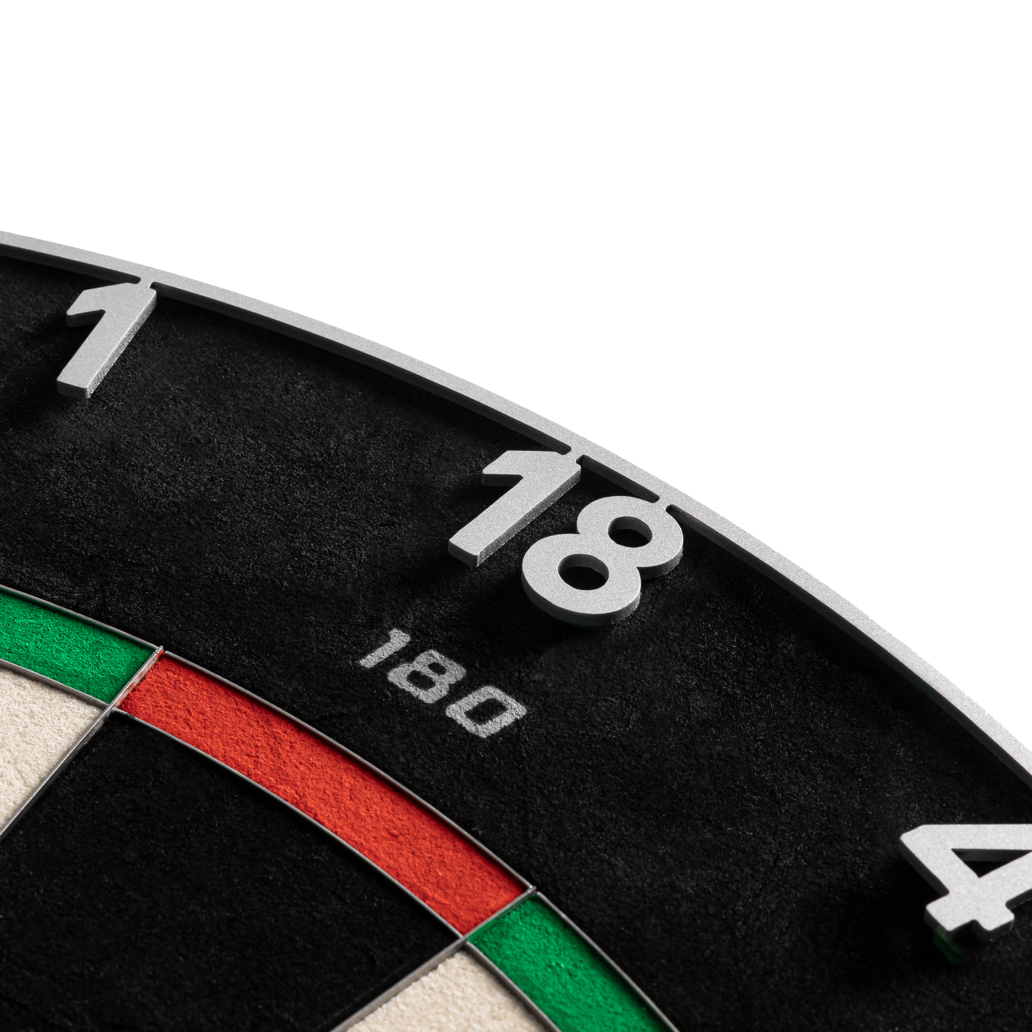 Cible de fléchettes Precise 180 Endorphine Steel avec anneau numéroté - Gris anthracite Das Precise 180 Endorphine Steeldartboard mit Nummernring in Gunmetal wird dargestellt. Es handelt sich um ein langlebiges und präzises Dartboard für verschiedene Spiellevel.