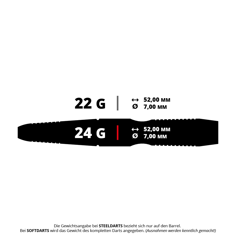 Abgebildet ist ein Steeldart-Produkt. Das Bild zeigt vermutlich ein Modell namens 14742 Bulls Brian Ramam G2 Steeldarts 5 24g.