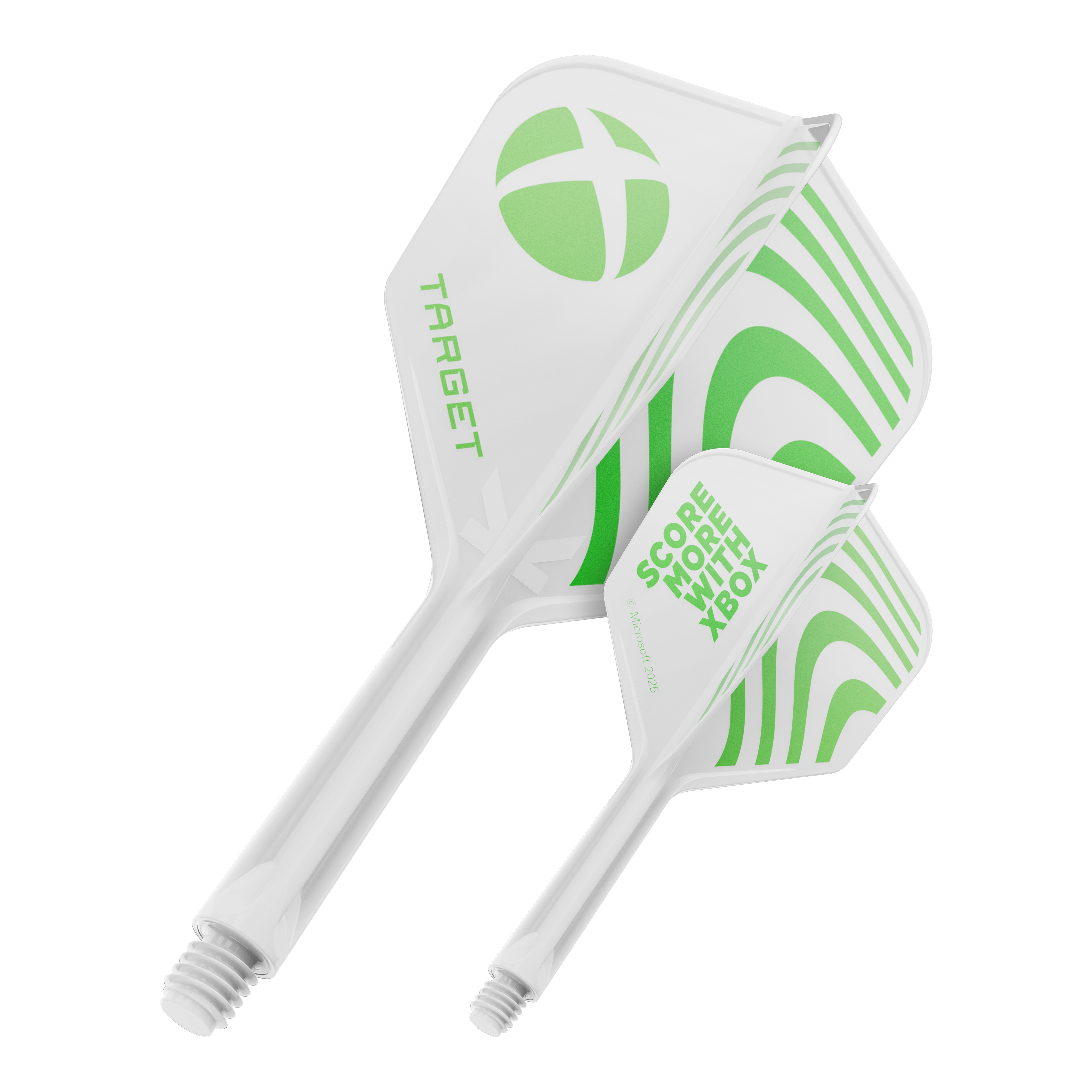 Target Xbox K-Flex No6 Flights - Blanc Hier ist wahrscheinlich ein Target Xbox KFlex No6 Flights in der Größe 26mm abgebildet. Die Darstellung zeigt ein einzelnes Dart-Flight-Zubehörteil.