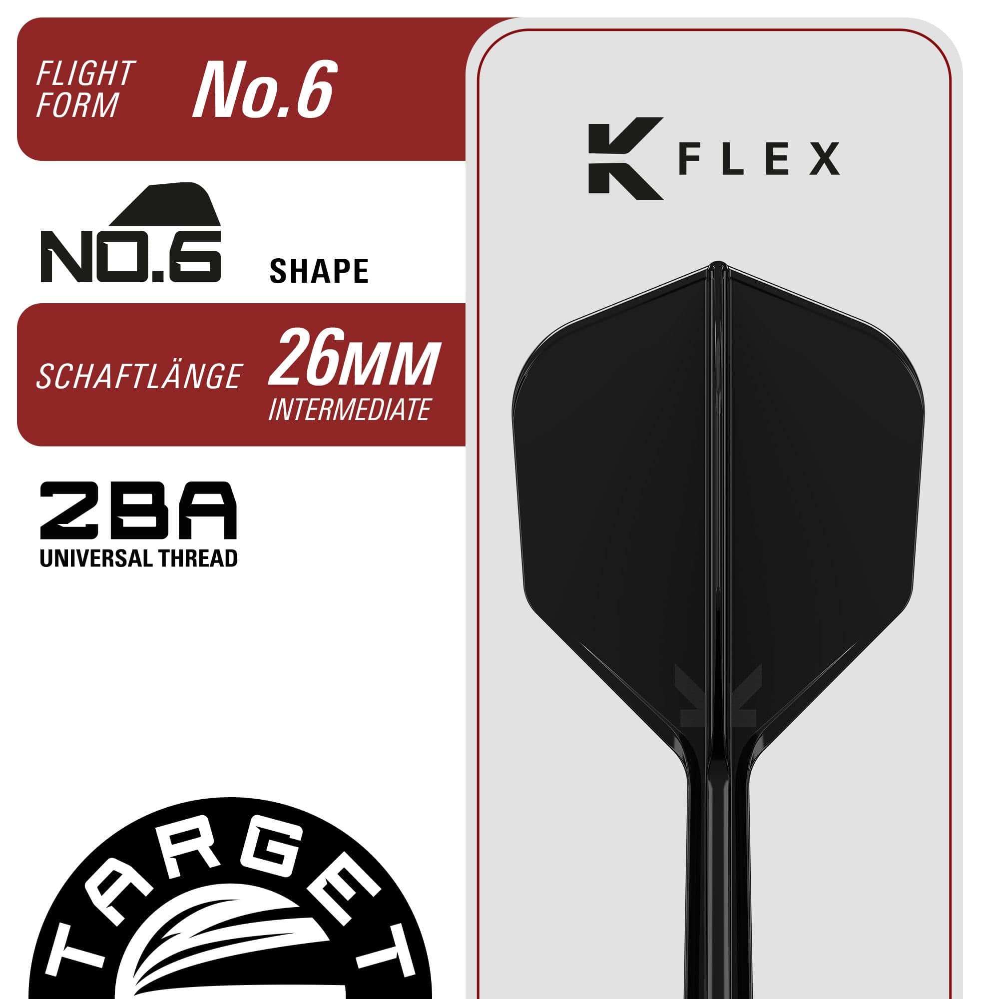 Fléchettes souples Target Black Marque Eclipse - 21 g Target Black Marque Eclipse Softdarts mit 21g Gewicht liegt auf weißem Hintergrund. Das Bild zeigt die Details und das Design dieses hochwertigen Softdart-Produkts.
