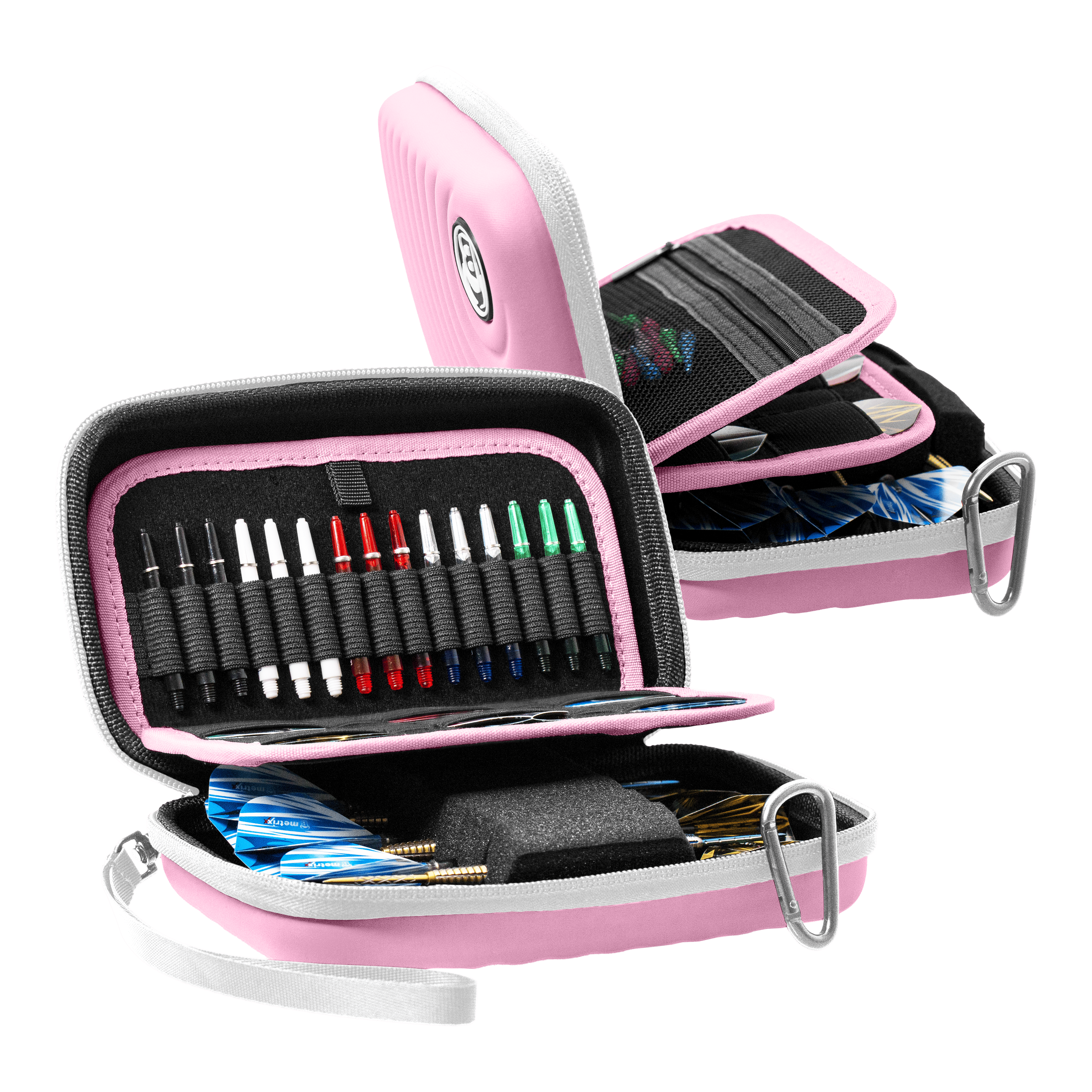 Étui à fléchettes Bulls Orbis XL - Rose Abgebildet ist das Bulls Orbis XL Dartcase in der Farbe Pink. Es bietet viel Platz für Dartzubehör.