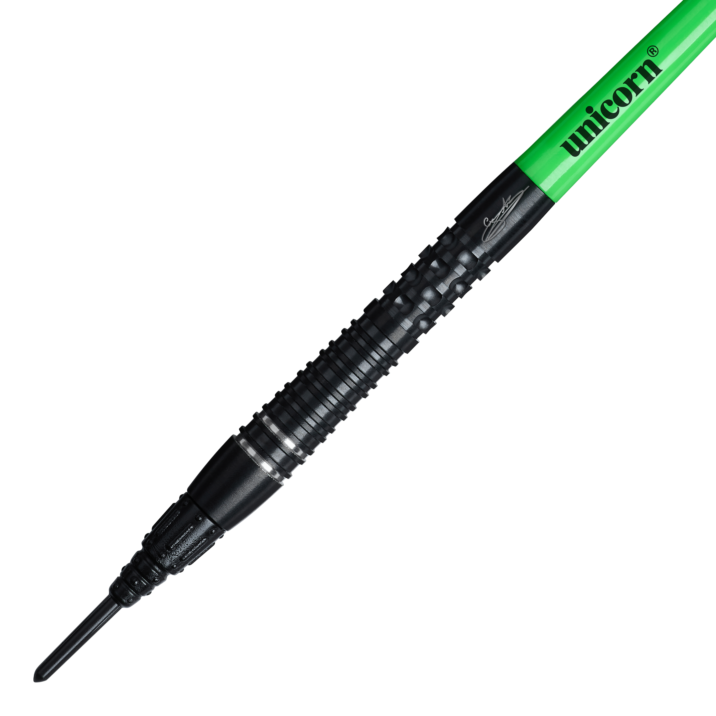 Fléchettes souples Unicorn Wraith Gary Anderson Phase 6 - 20 g Auf dem Bild sind die Unicorn Wraith Gary Anderson Phase 6 Softdarts - 20g abgebildet. Das Produkt wird aus einer anderen Perspektive gezeigt.