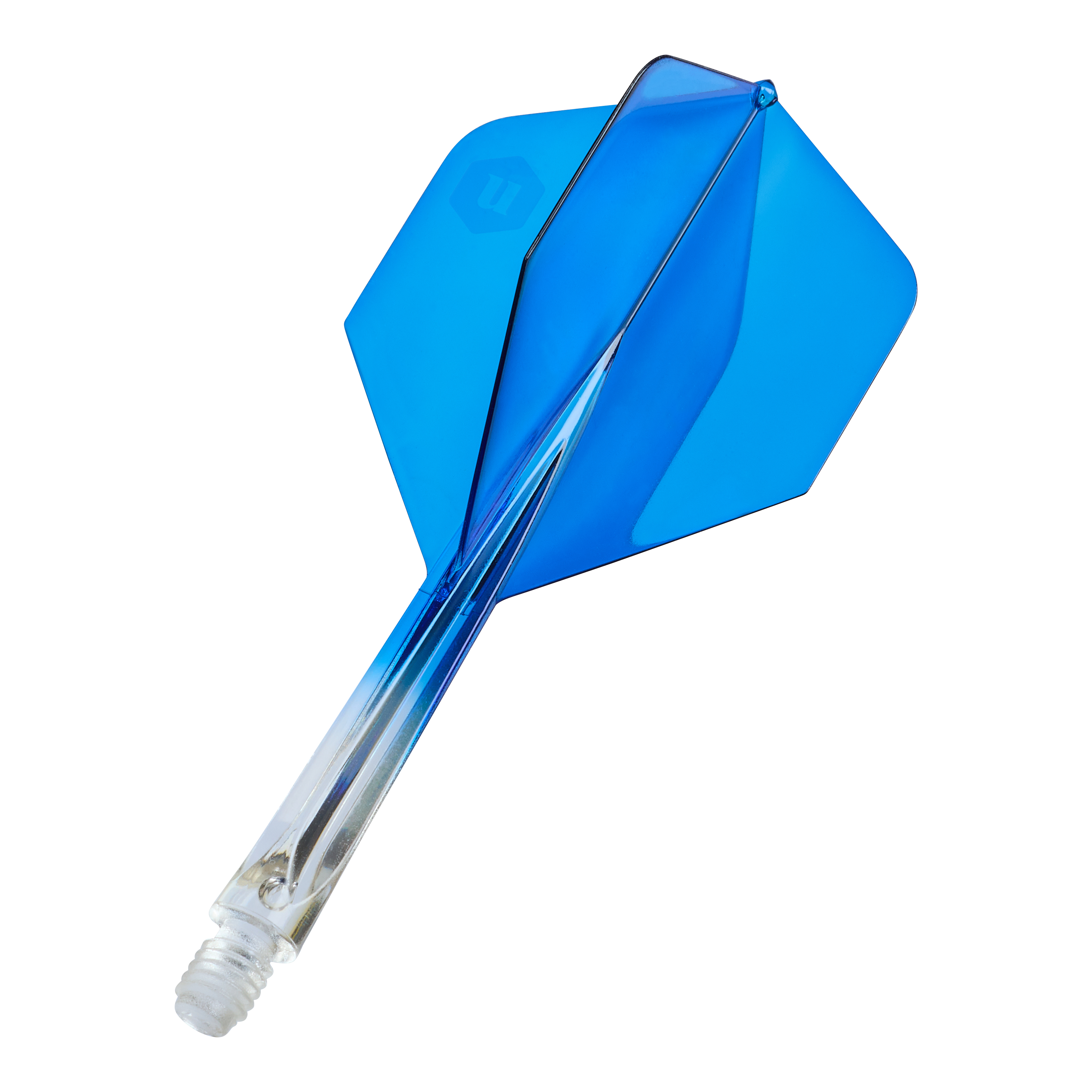 Volants standard bicolores Unicorn Forge n°2 - Bleu clair - Moyen Unicorn Forge Two Tone No2 Standard Flights in Klar Blau, Medium, sind zu sehen. Es sind Ersatz-Flights für Dartpfeile.