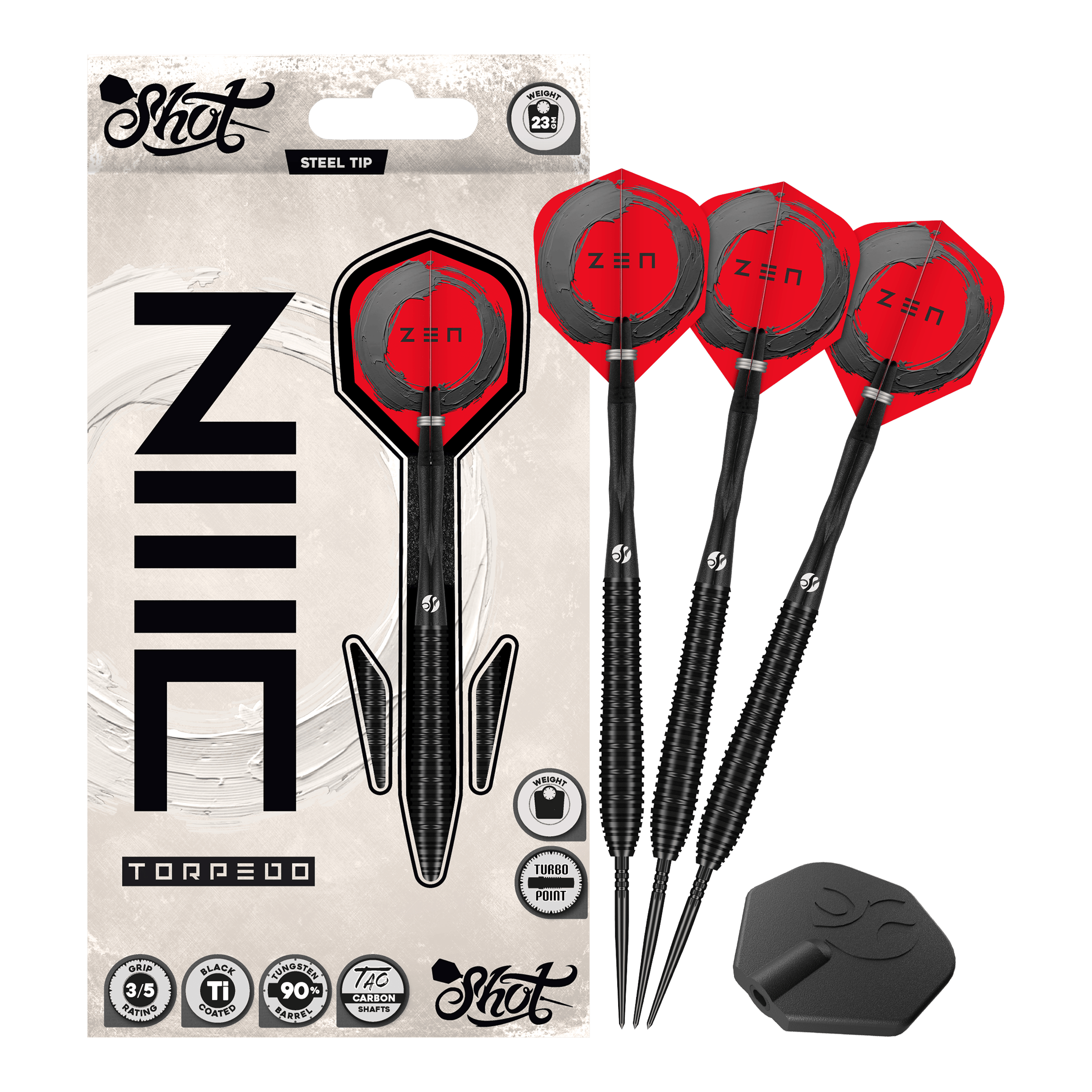 Fléchettes en acier Shot ZEN Torpedo Turbo Point - 23 g