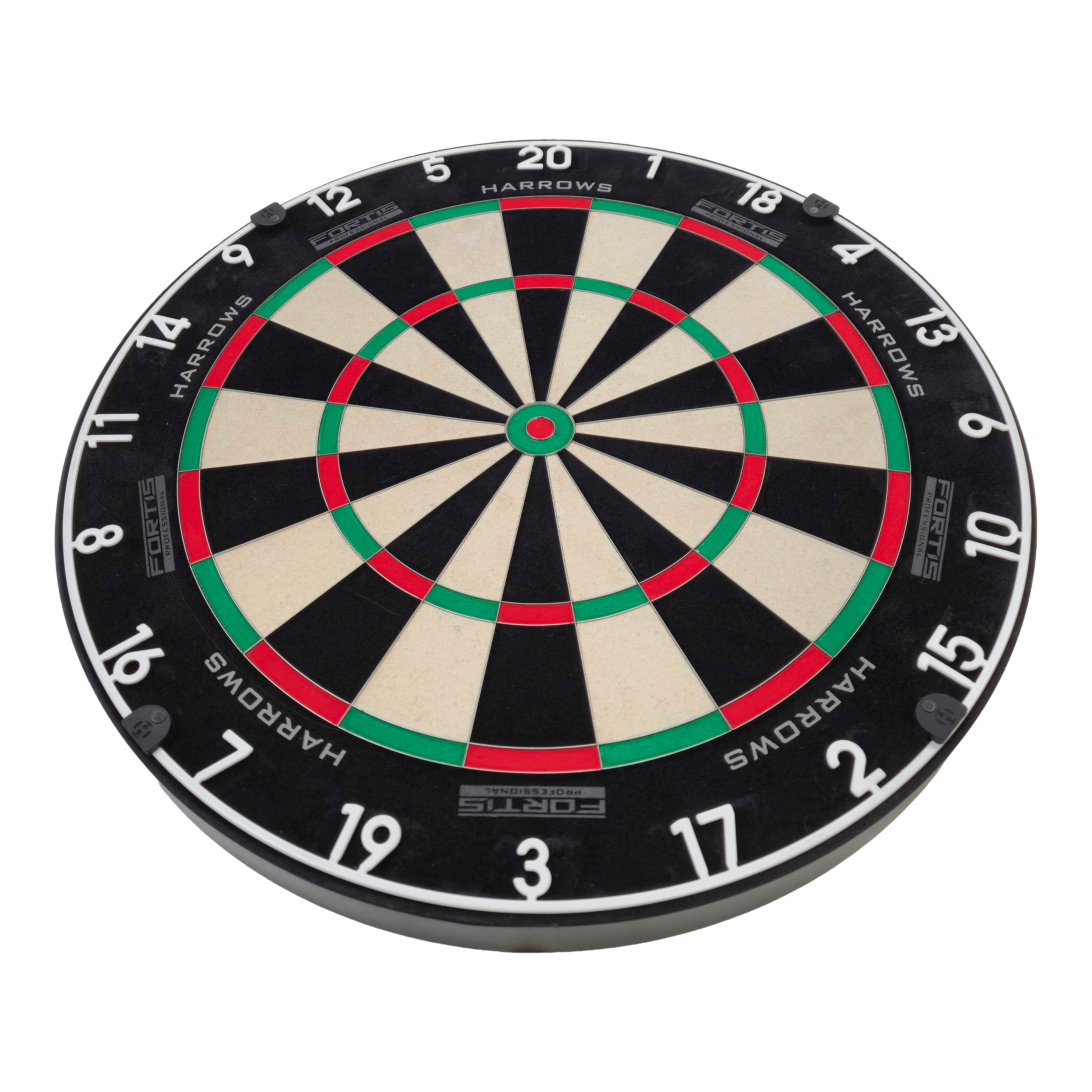Cible de fléchettes en acier Harrows Fortis Das Bild zeigt das Harrows Fortis Steeldartboard in einer Nahaufnahme. Die Dartscheibe ist für höchste Ansprüche entwickelt.
