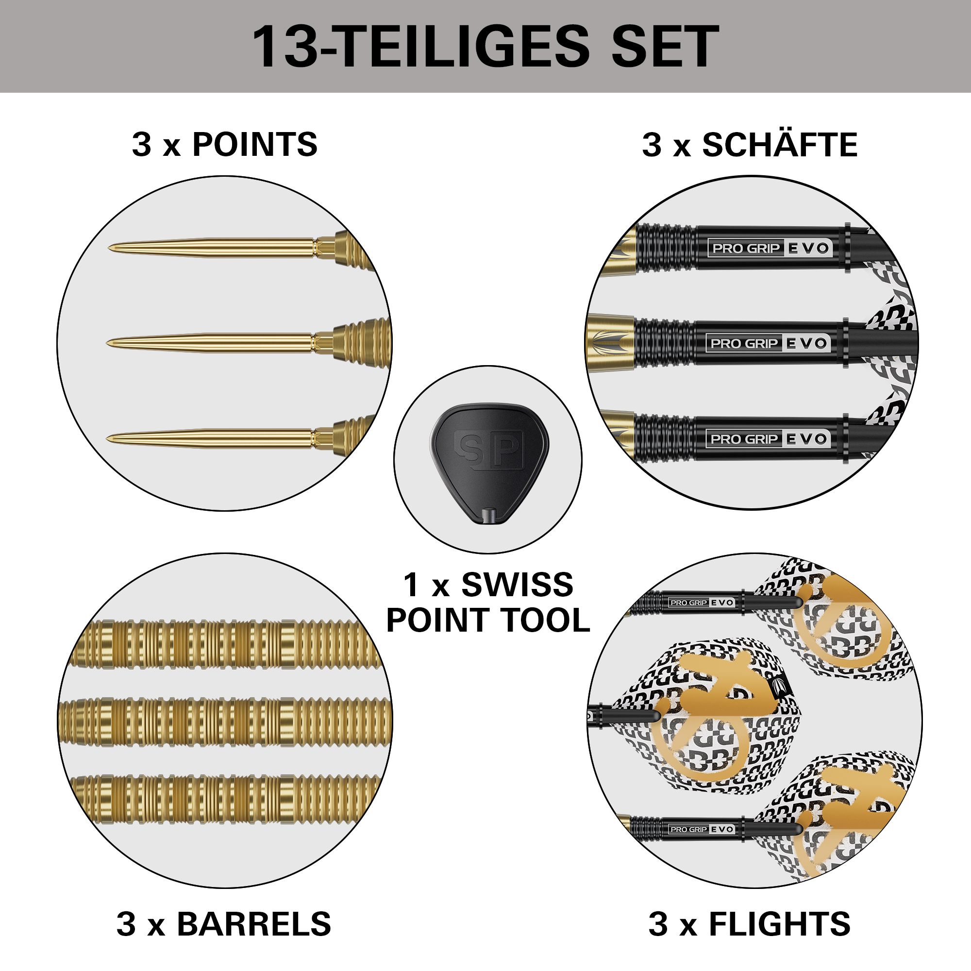 Fléchettes en acier Target Bolide Envy 01 Swiss Point Die Target Bolide Envy 01 Swiss Point Steeldarts sind auf diesem Bild zu sehen. Sie bieten eine erstklassige Dart-Performance und modernes Aussehen.