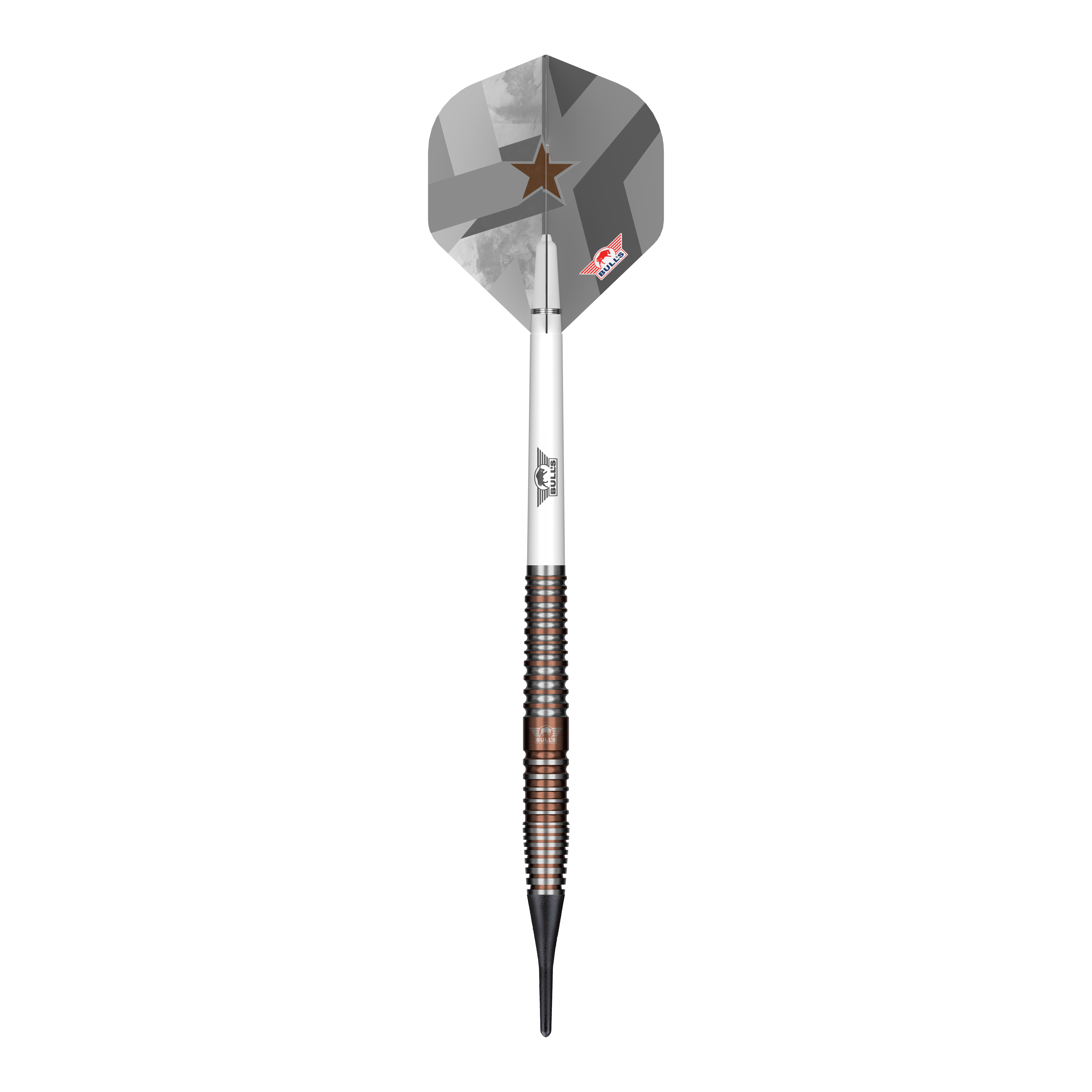 Fléchettes souples Bulls NL Max Hopp E5 - 20 g Das Foto zeigt die Bulls NL Max Hopp E5 Softdarts - 20g. Dieses Produkt richtet sich an Freunde des Softdart-Spiels.