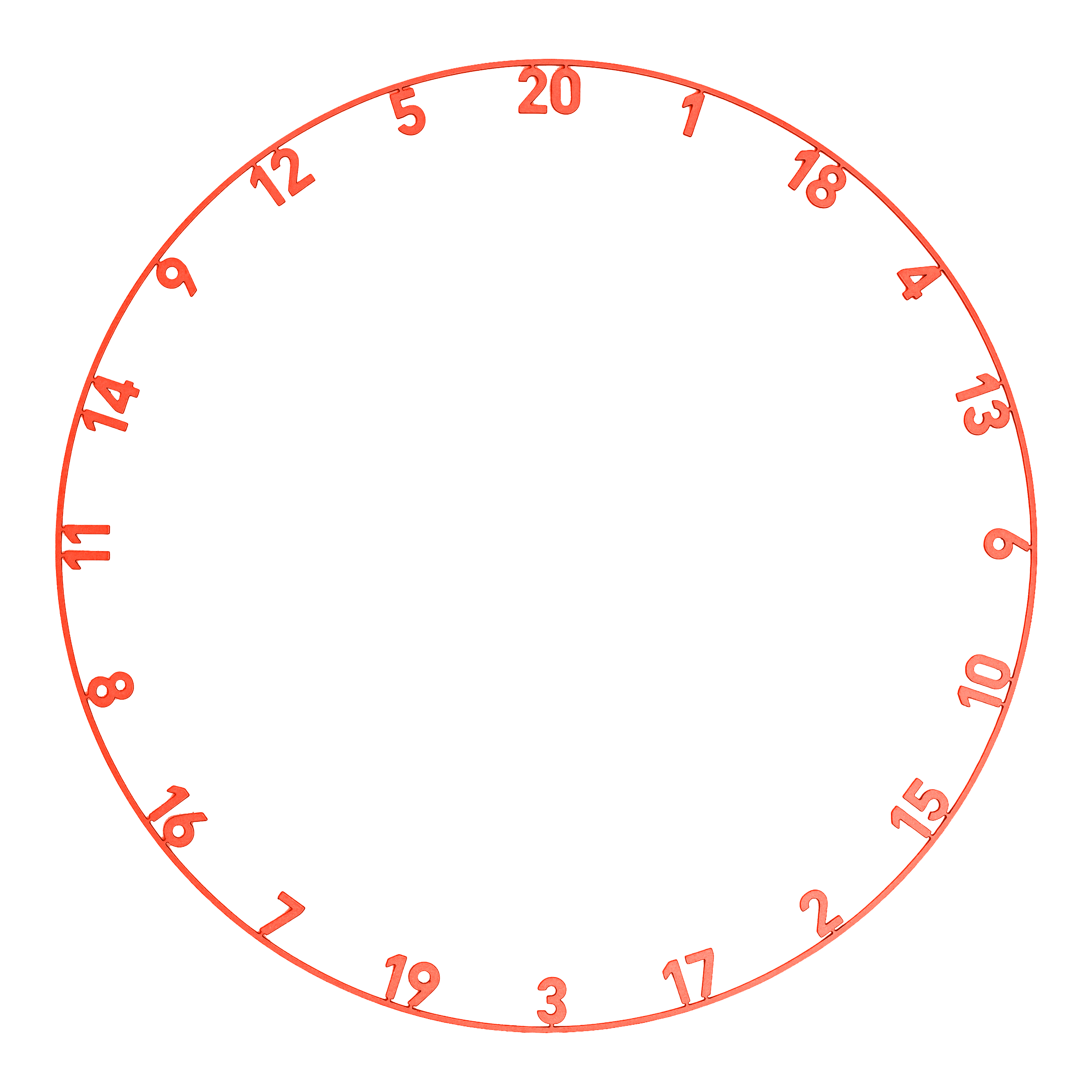 Cible de fléchettes Precise 180 Endorphine en acier avec anneau numéroté - Rouge Inferno Auf dem Bild sieht man das Precise 180 Endorphine Steeldartboard mit Nummernring in der Farbe Inferno Red. Das Dartboard hat ein auffälliges rotes Design.