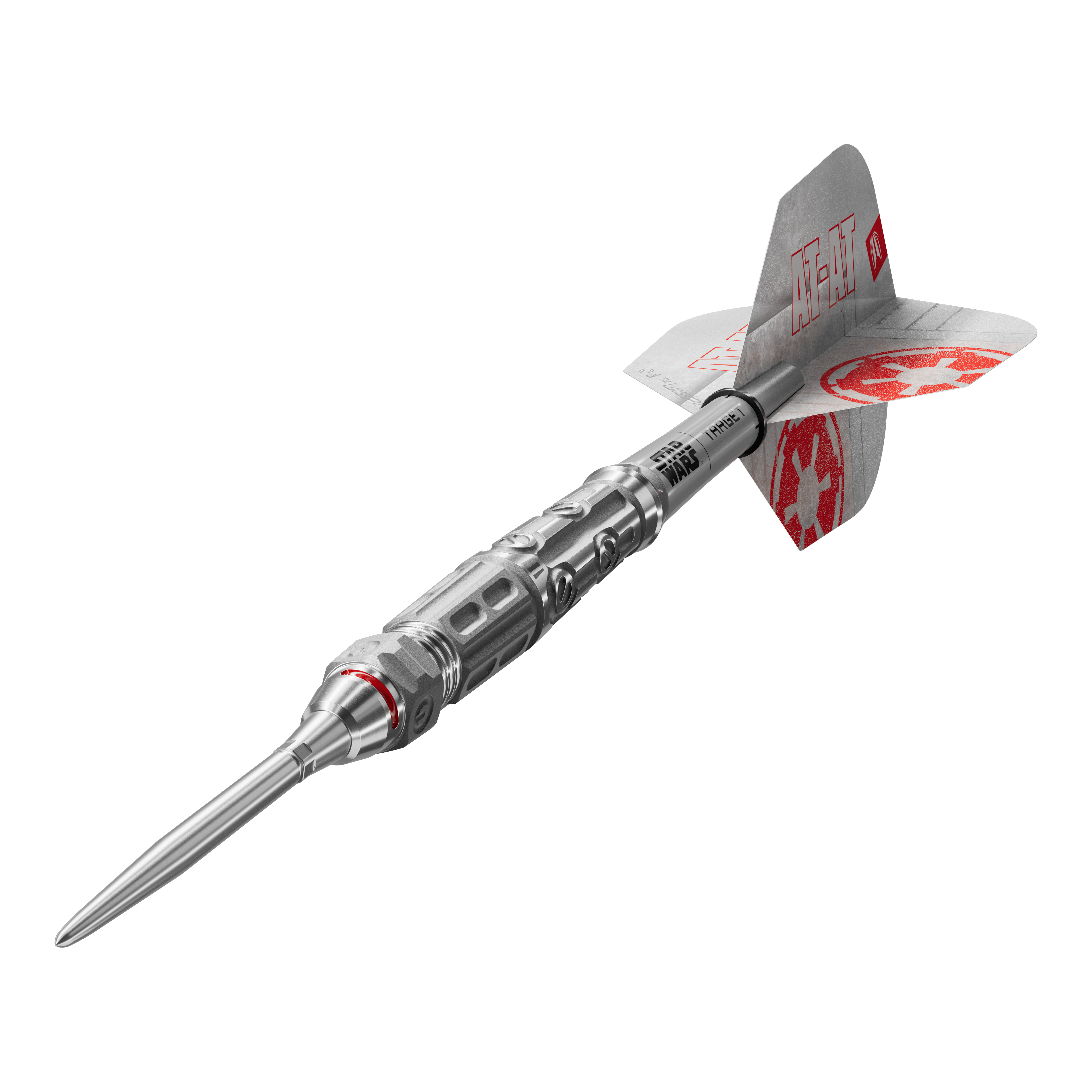Fléchettes en acier Target Star Wars AT-AT Swiss Point Das Produkt ist die Target Star Wars AT-AT Swiss Point Steeldarts. Diese Steeldarts überzeugen durch ein Star Wars Design mit AT-AT-Motiv.