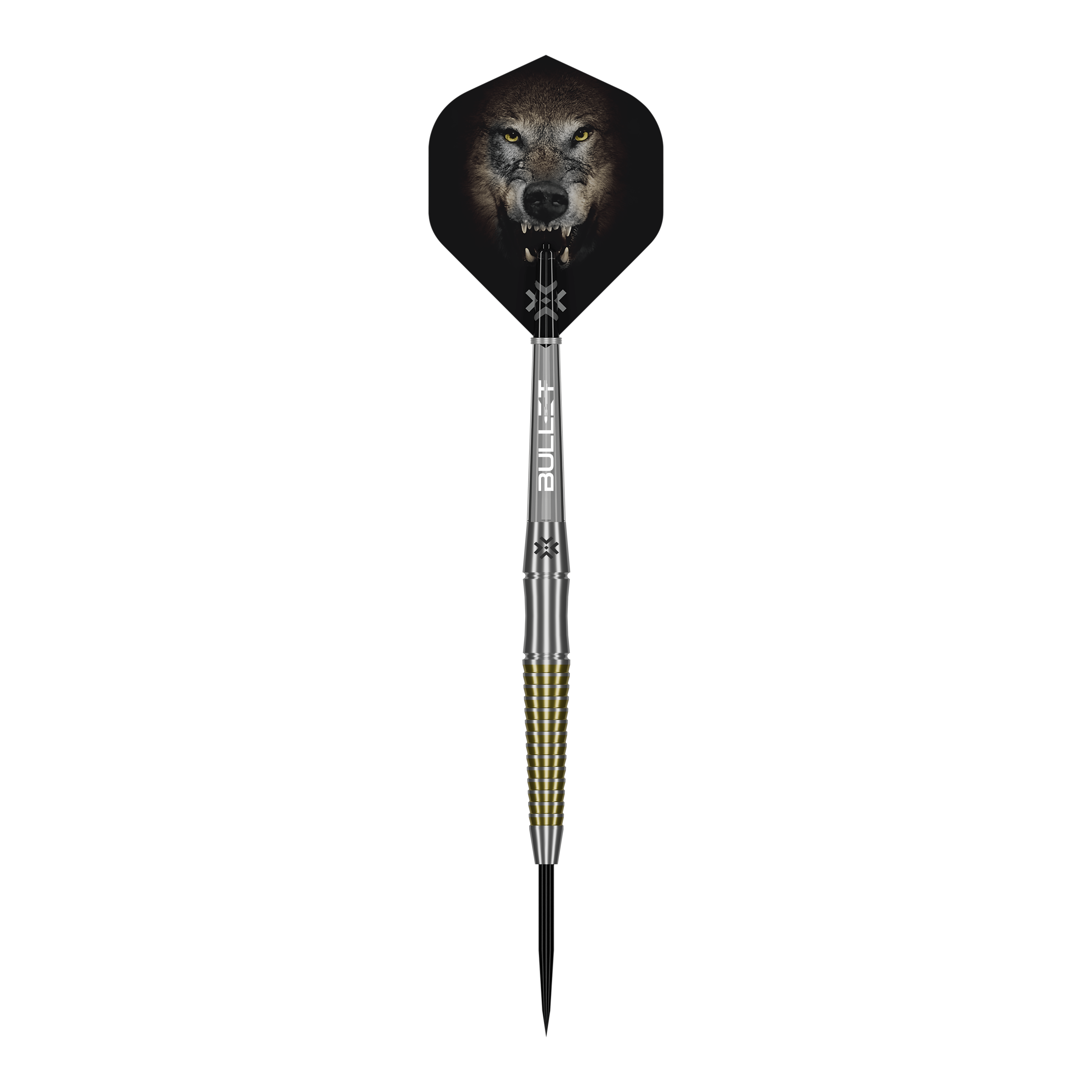 fléchettes en acier Bullet Fang Hier sieht man die Bullet Fang Steeldarts aus einer anderen Perspektive. Die Details der Darts sind gut erkennbar.