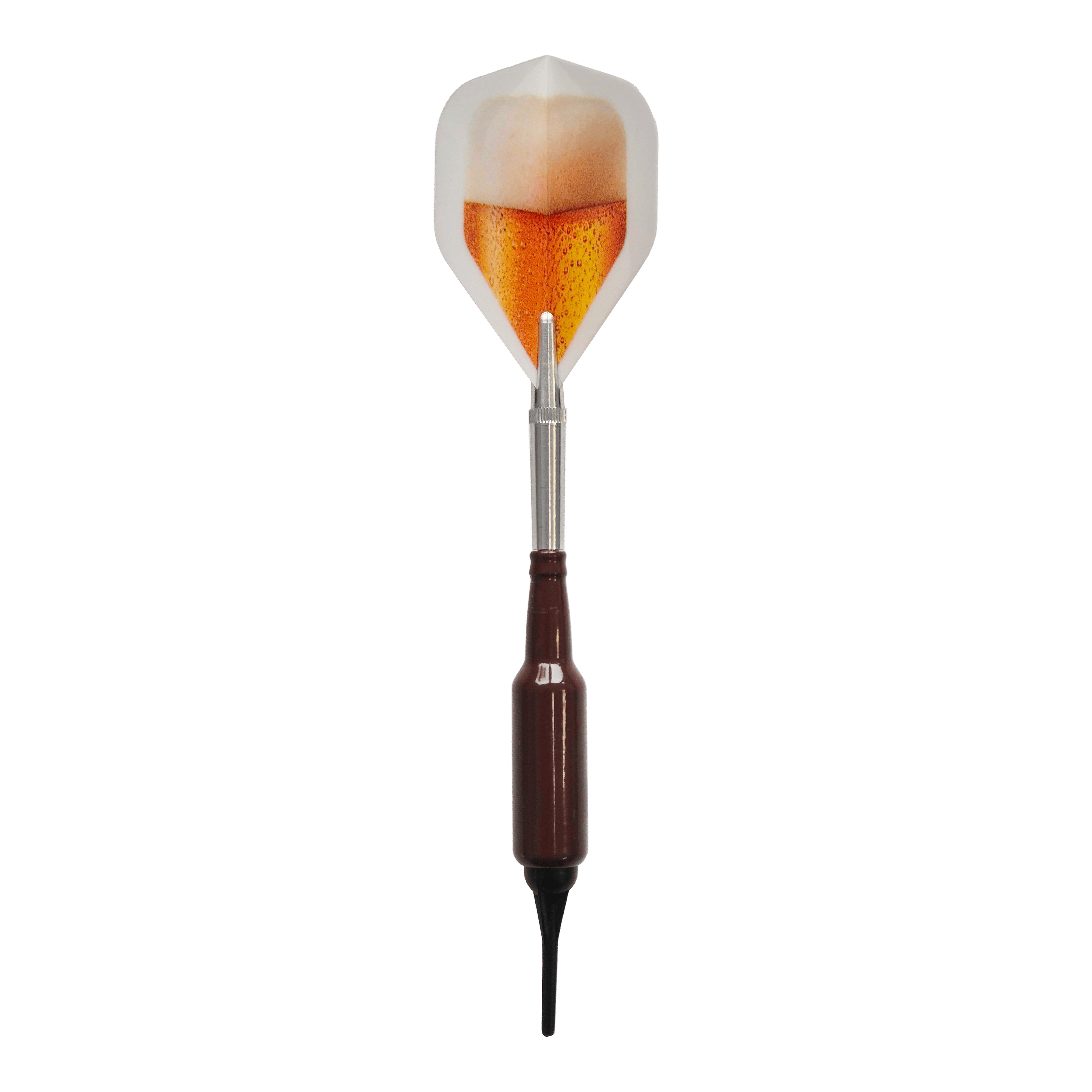 Fléchettes souples McDart Prost en forme de bouteille de bière avec 100 pointes souples - 16,5 g Gezeigt werden die McDart Prost Bierflaschen Softdarts mit 100 Softdartspitzen, 16,5 g. Die Softdarts kombinieren Spaß und Funktion für Dartliebhaber.
