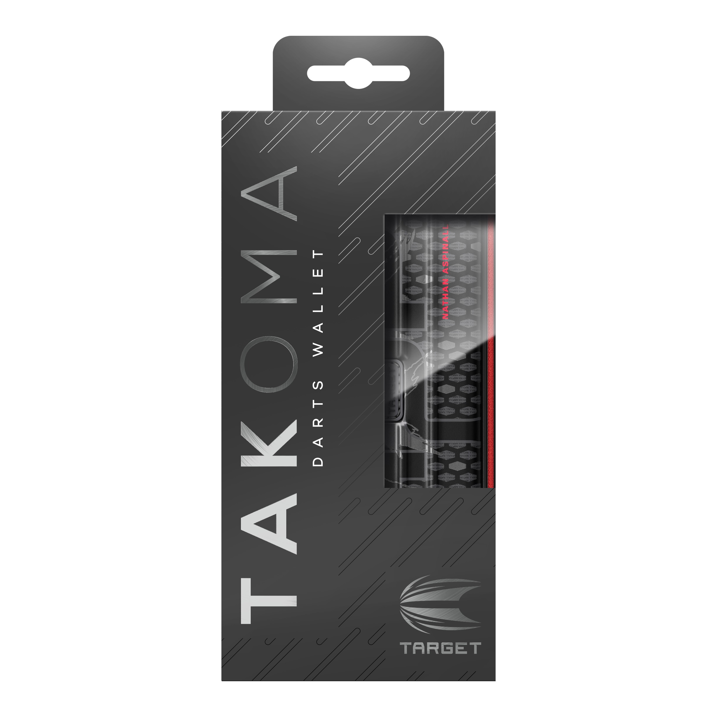 Étui à fléchettes Takoma Ghost Series Nathan Aspinall Das Foto zeigt das Takoma Ghost Series Nathan Aspinall Dartcase. Es ist ideal zur Aufbewahrung und zum Transport von Darts.