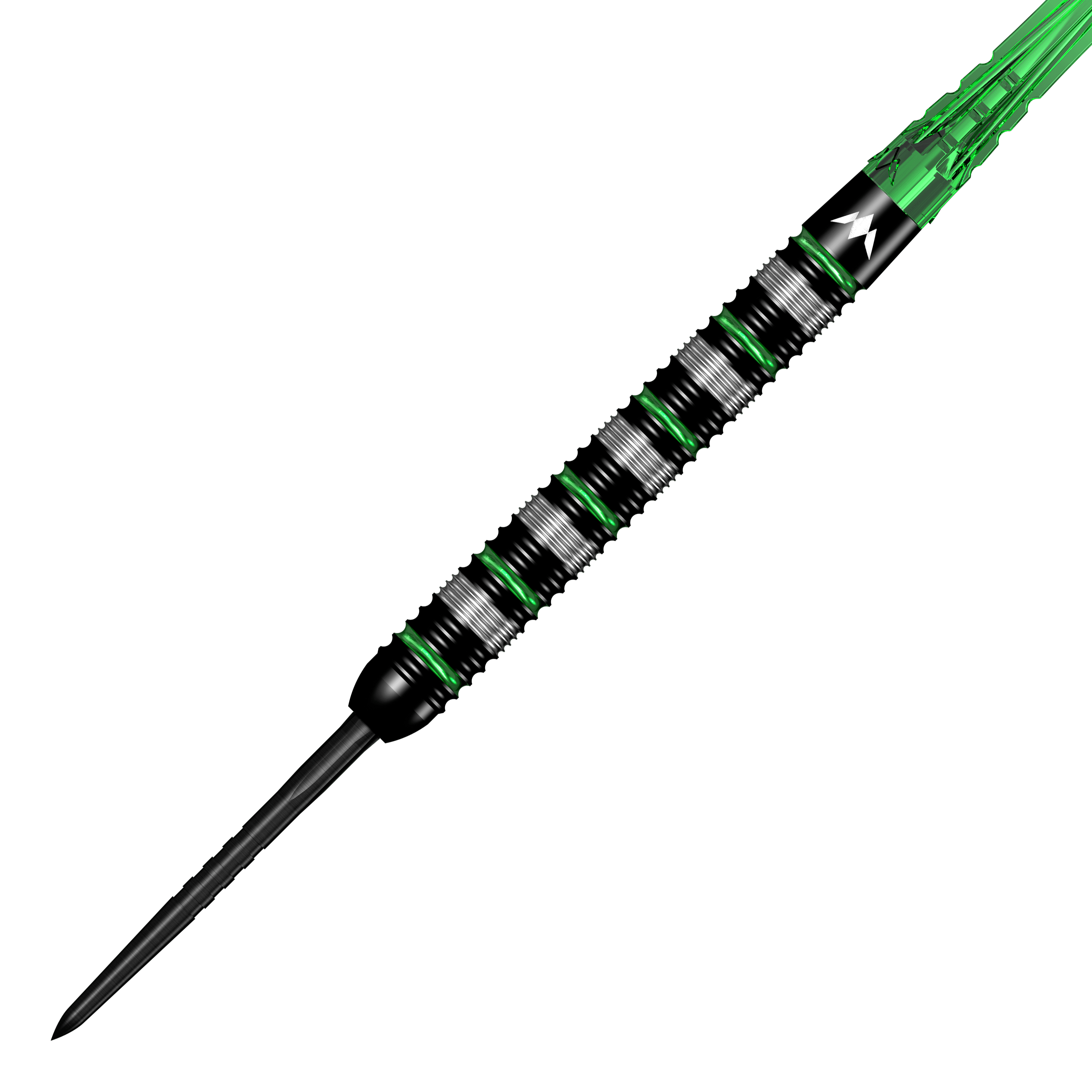 Fléchettes Mission en acier moldavite - 23 g Mission Moldavite Steeldarts - 23g ist auf diesem Bild zu sehen. Hier werden Steeldarts mit einem Gewicht von 23g dargestellt.
