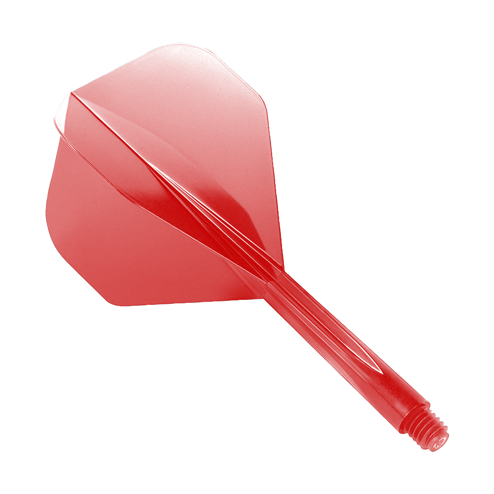 Norme du système de vol Condor Axe Red Auf dem Bild ist ein roter Dart-Flight mit integriertem Schaft zu sehen. Es handelt sich um das Produkt "Condor Axe Red Flight-System Standard".