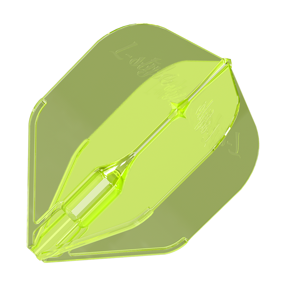 Volets L-Style Fantom L3EZ jaune fluo Das Bild zeigt das Produkt "L-Style Fantom L3EZ Flights Neongelb". Es handelt sich um ein Dartflight in leuchtendem Neongelb.
