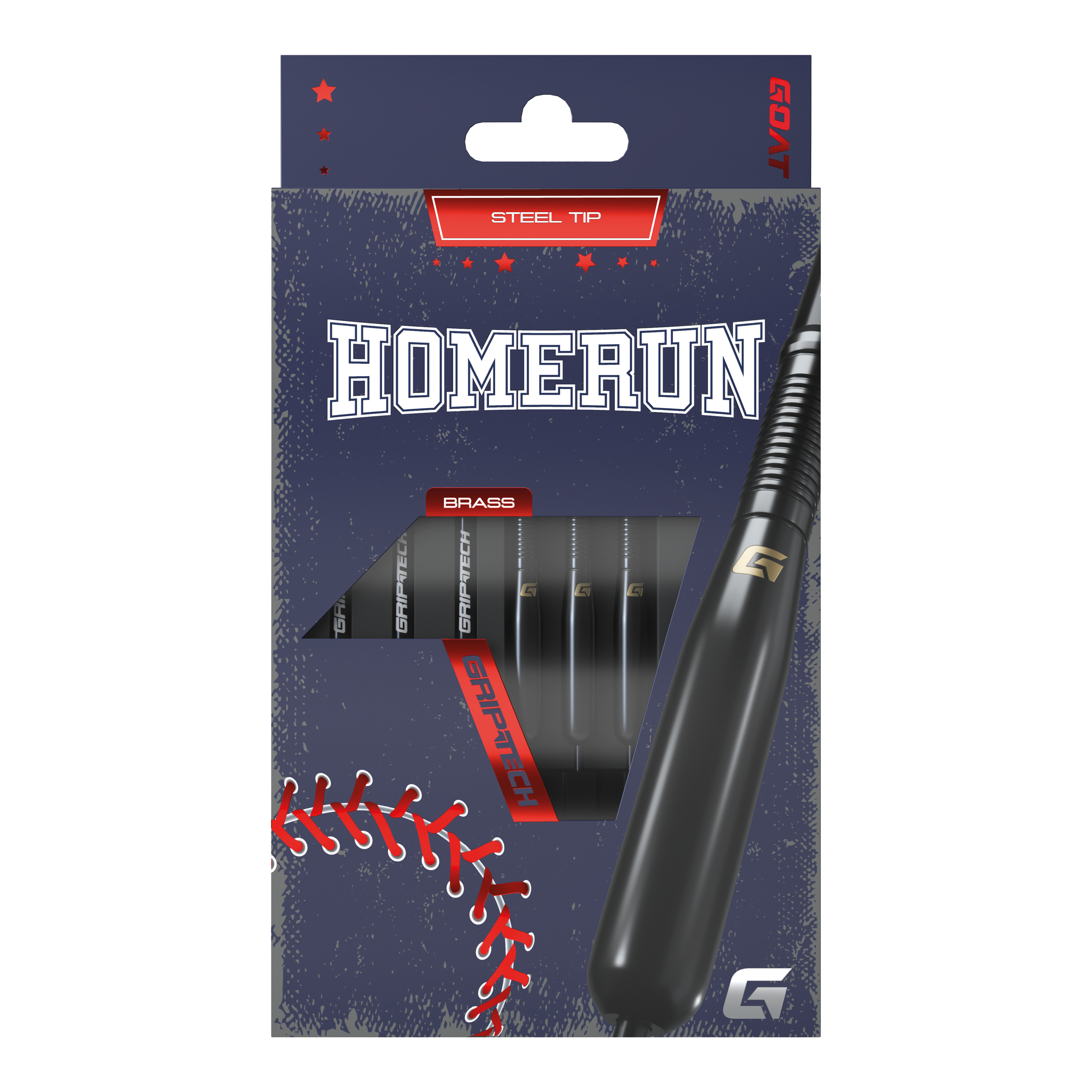 GOAT Homerun Baseball Steeldards en laiton noir - 15g