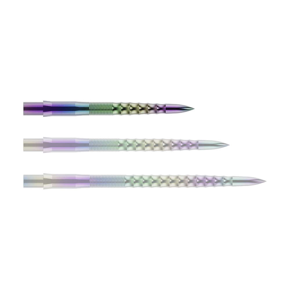 Embouts de fléchettes Mission Caliburn EVO - Ripple - Corail Abgebildet ist die Mission Caliburn EVO Dartspitze - Ripple - Coral - X 2977. Die Spitze ist mit einer auffälligen Wellenform versehen.