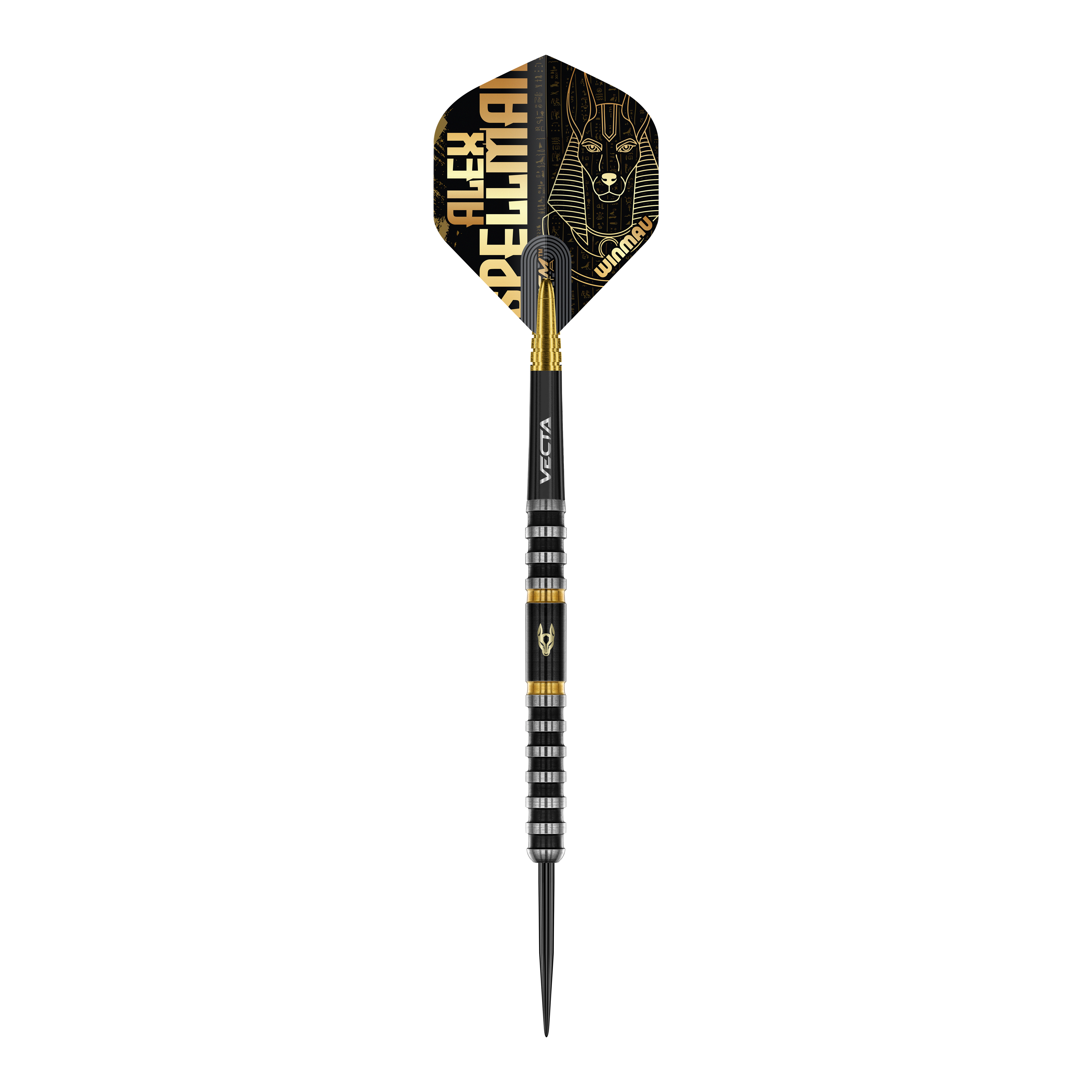 Dieses Bild zeigt die Winmau Alex Spellman Steeldarts aus einer anderen Perspektive. Sie sind speziell für hohe Leistung konzipiert.