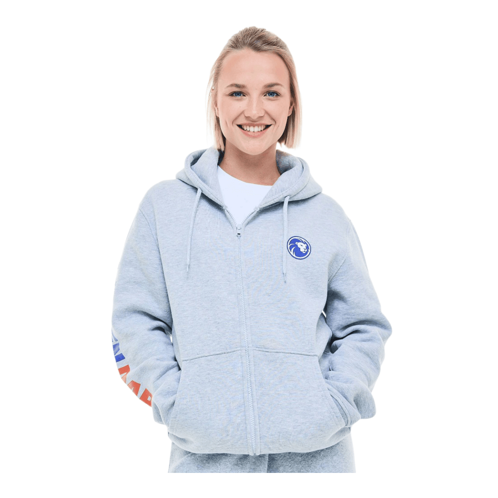Sweat à capuche zippé Löwen Collection Das Bild zeigt den Löwen Kollektion Zip-Hoodie. Es handelt sich um einen bequemen Hoodie mit Reißverschluss.